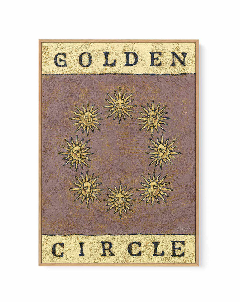 Golden Circle by Julie Celina | Framed Canvas Art Print