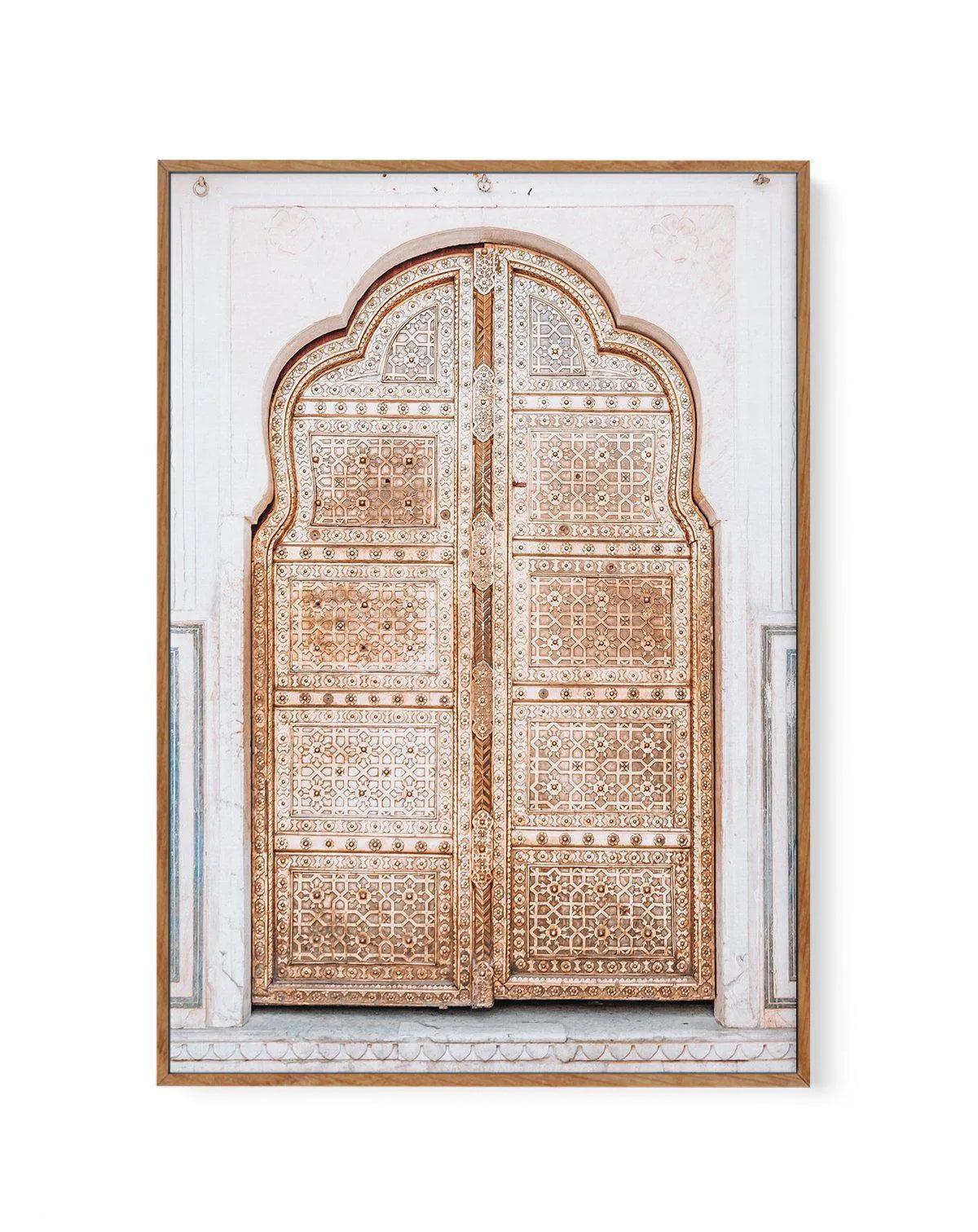 Golden Doorway | Morocco | Framed Canvas-Shop Australian Art Prints Online with Olive et Oriel - Our collection of Moroccan art prints offer unique wall art including moroccan arches and pink morocco doors of marrakech - this collection will add soft feminine colour to your walls and some may say bohemian style. These traditional morocco landscape photography includes desert scenes of palm trees and camel art prints - there is art on canvas and extra large wall art with fast, free shipping acros