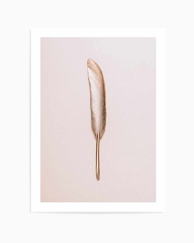 Golden Feather Art Print
