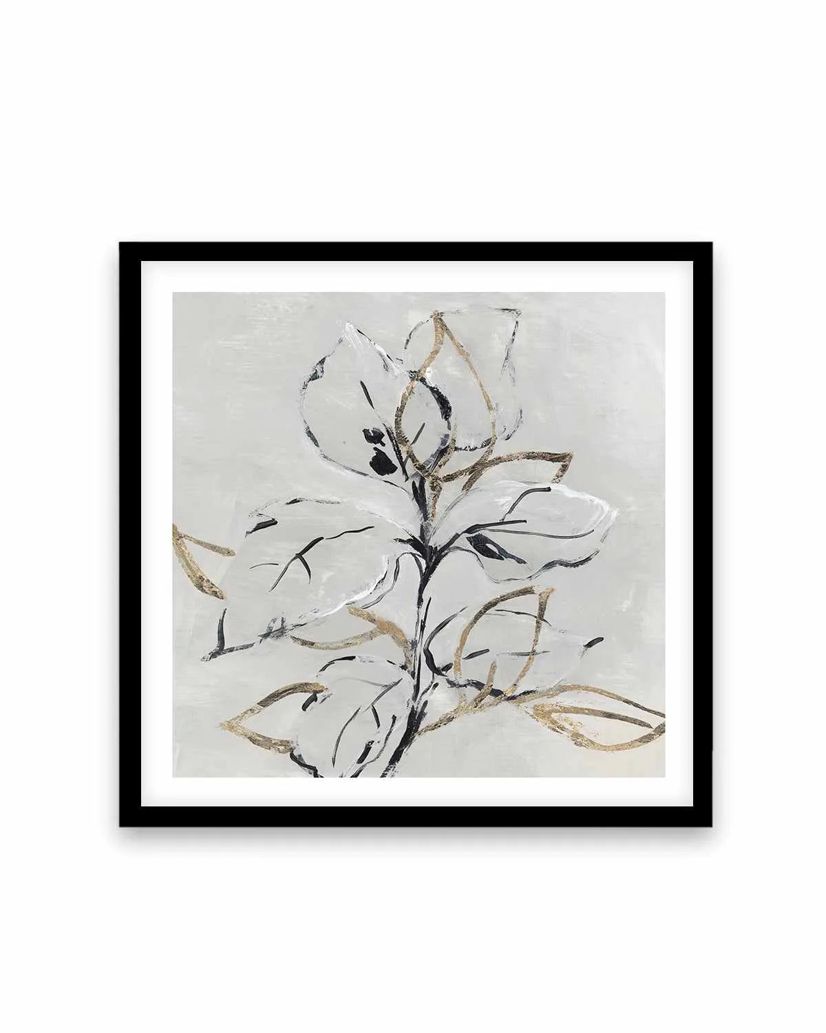 Golden Floral I Art Print from Olive et Oriel where you can shop wallpaper and artworks online
