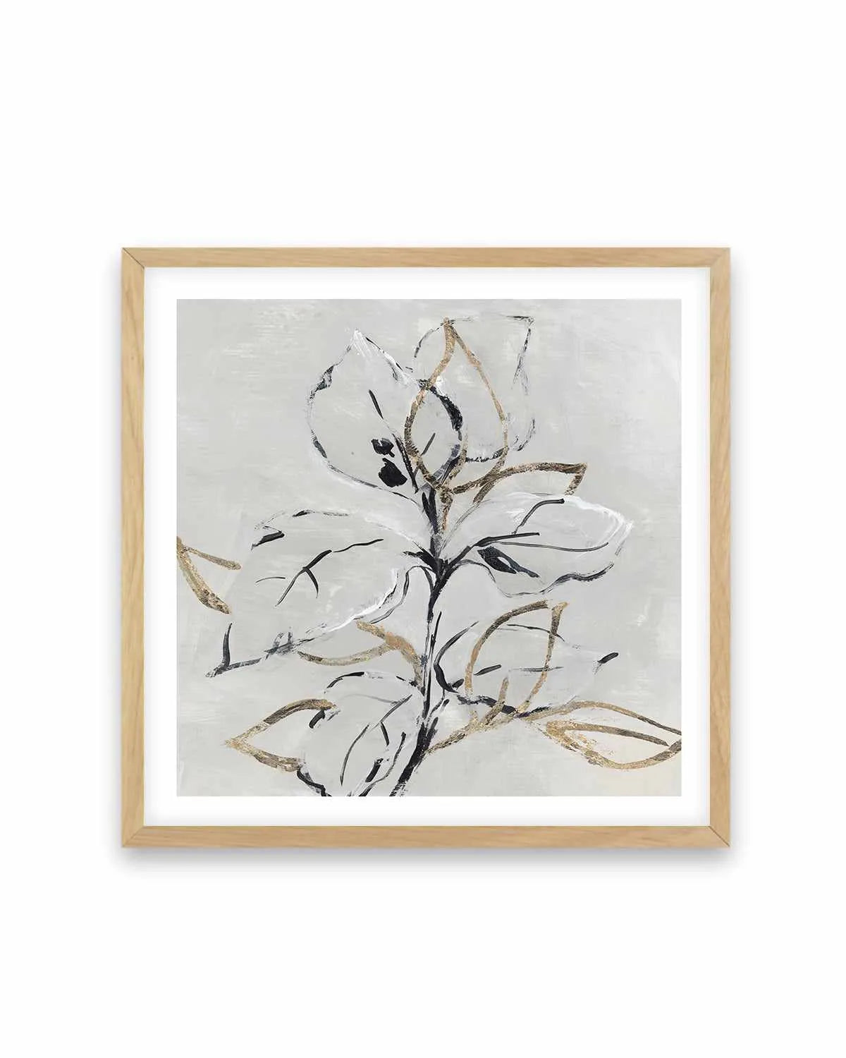Golden Floral I Art Print from Olive et Oriel where you can shop wallpaper and artworks online