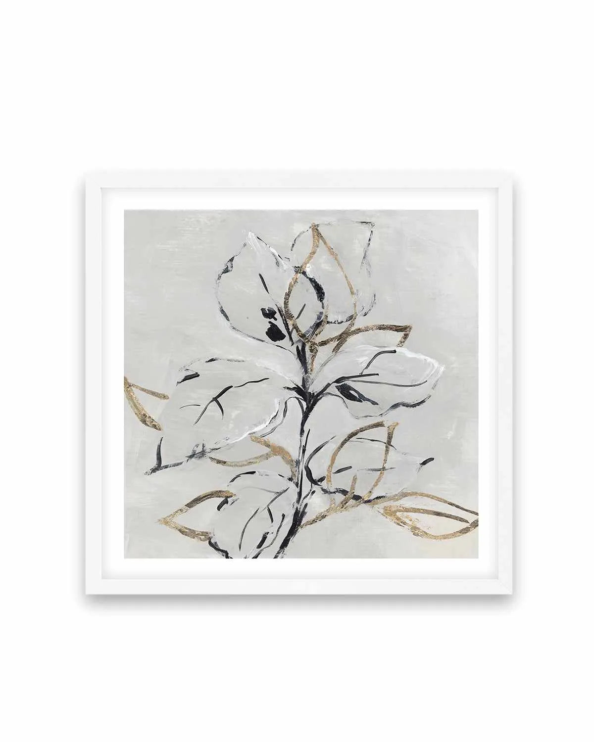 Golden Floral I Art Print from Olive et Oriel where you can shop wallpaper and artworks online