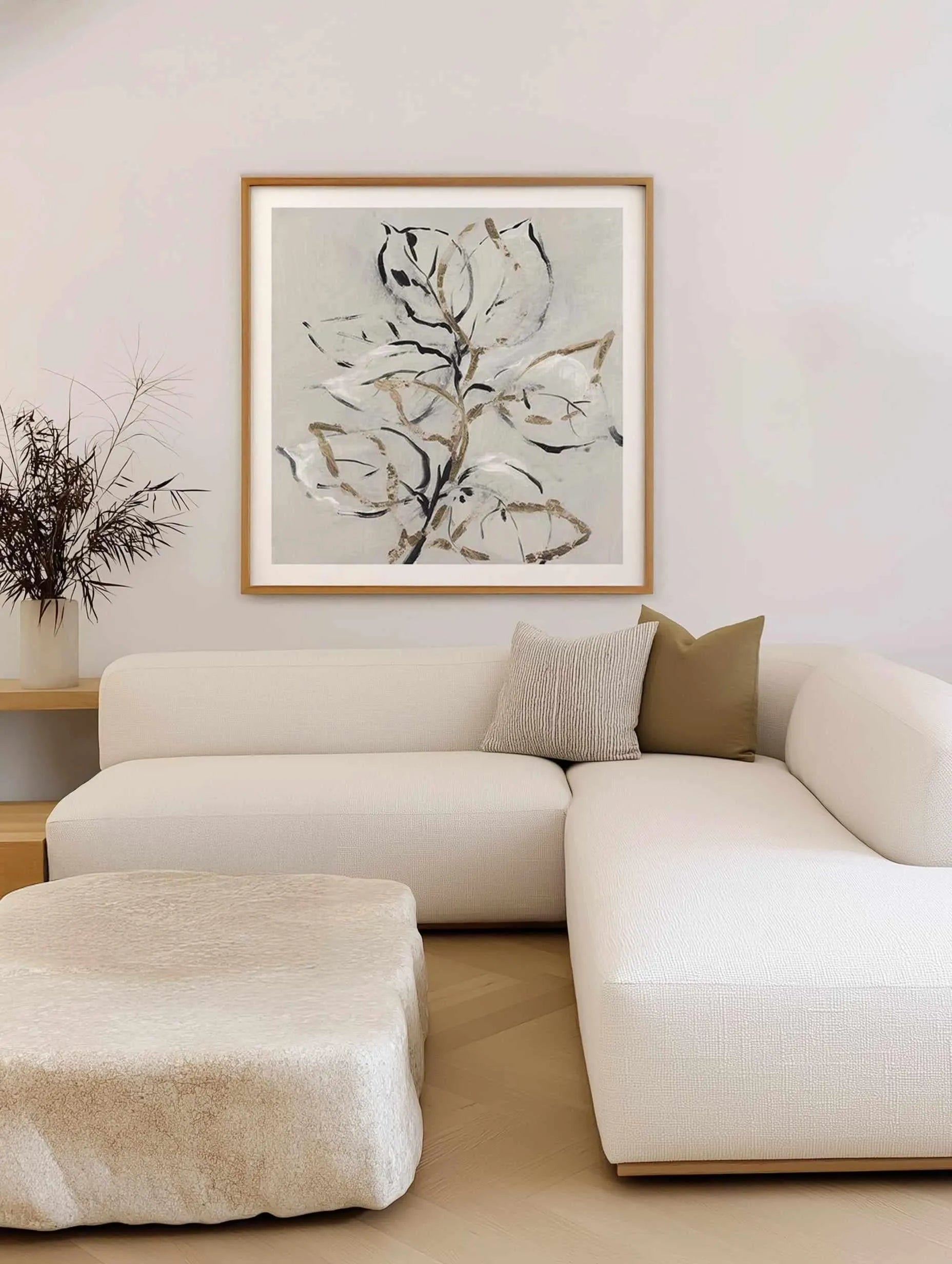 Golden Floral II Art Print from Olive et Oriel where you can shop wallpaper and artworks online