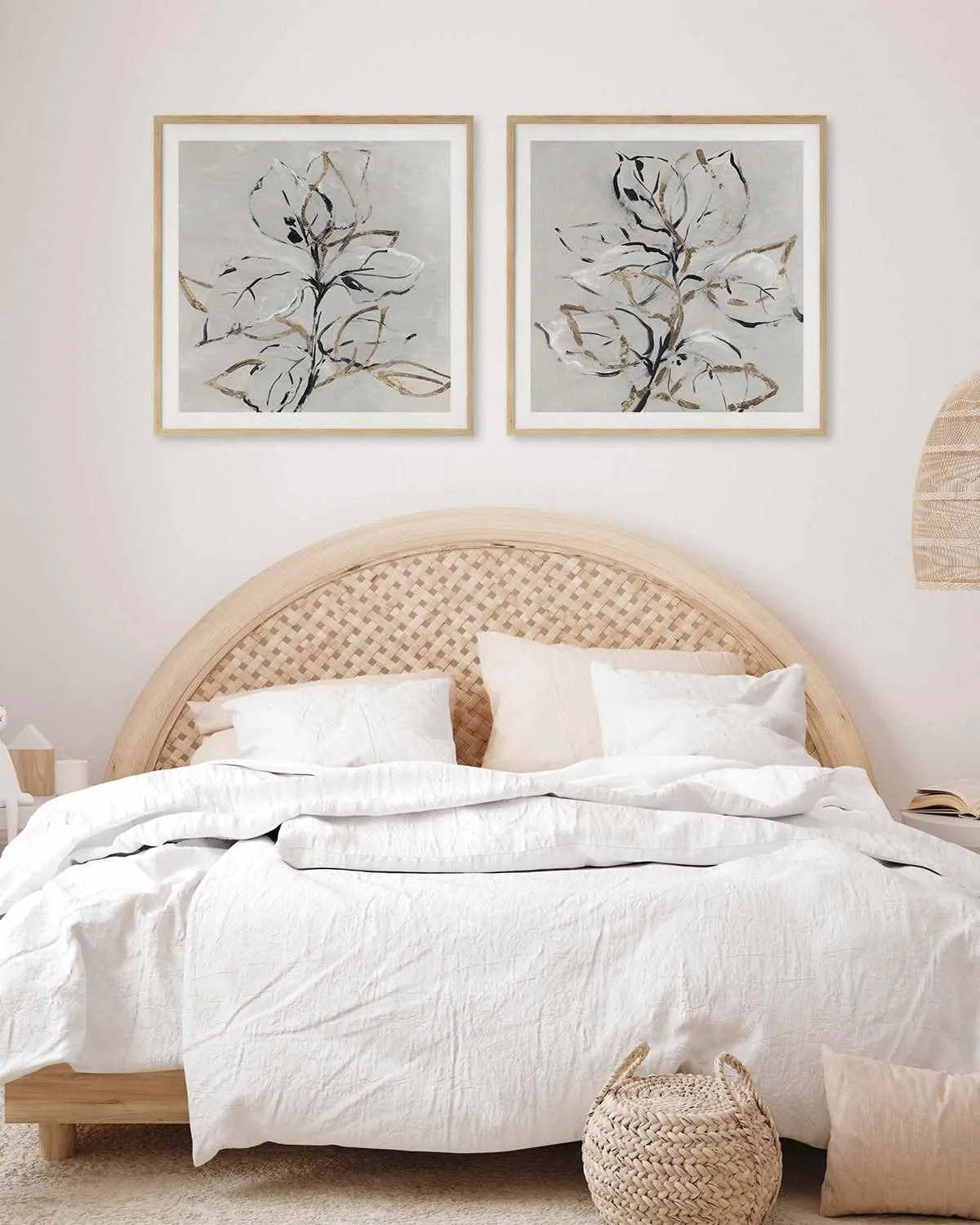 Golden Floral I Art Print from Olive et Oriel where you can shop wallpaper and artworks online