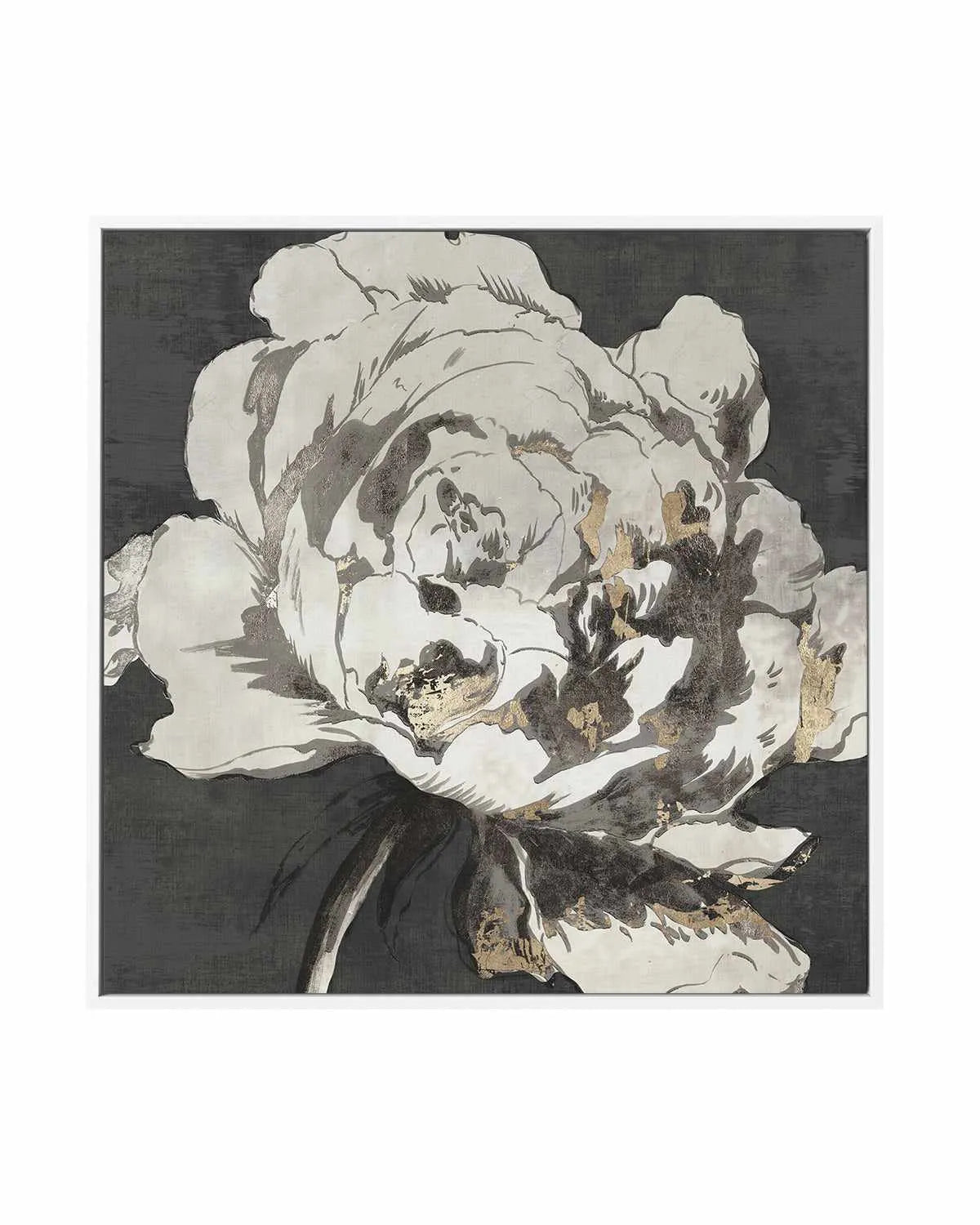 Golden Flower I Gold Version | Framed Canvas Art Print from Olive et Oriel where you can shop wallpaper and artworks online