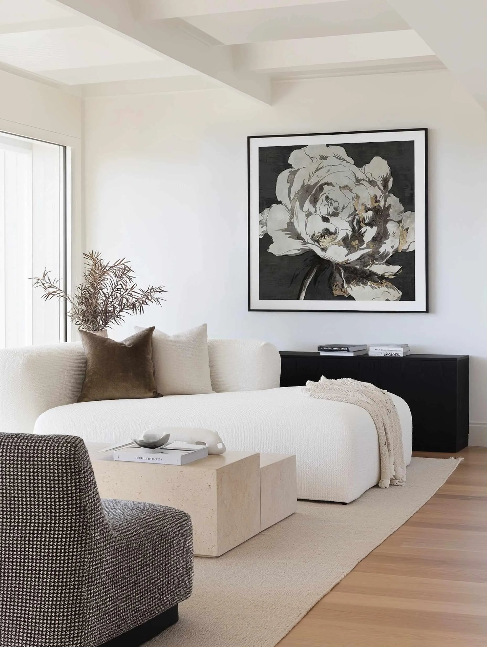 Golden Flower I Gold Version Art Print from Olive et Oriel where you can shop wallpaper and artworks online