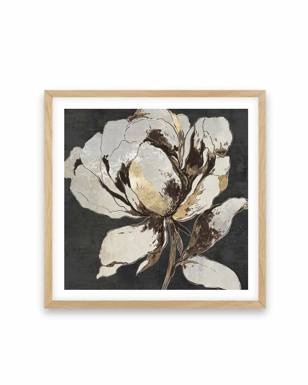 Golden Flower II Gold Version Art Print from Olive et Oriel where you can shop wallpaper and artworks online