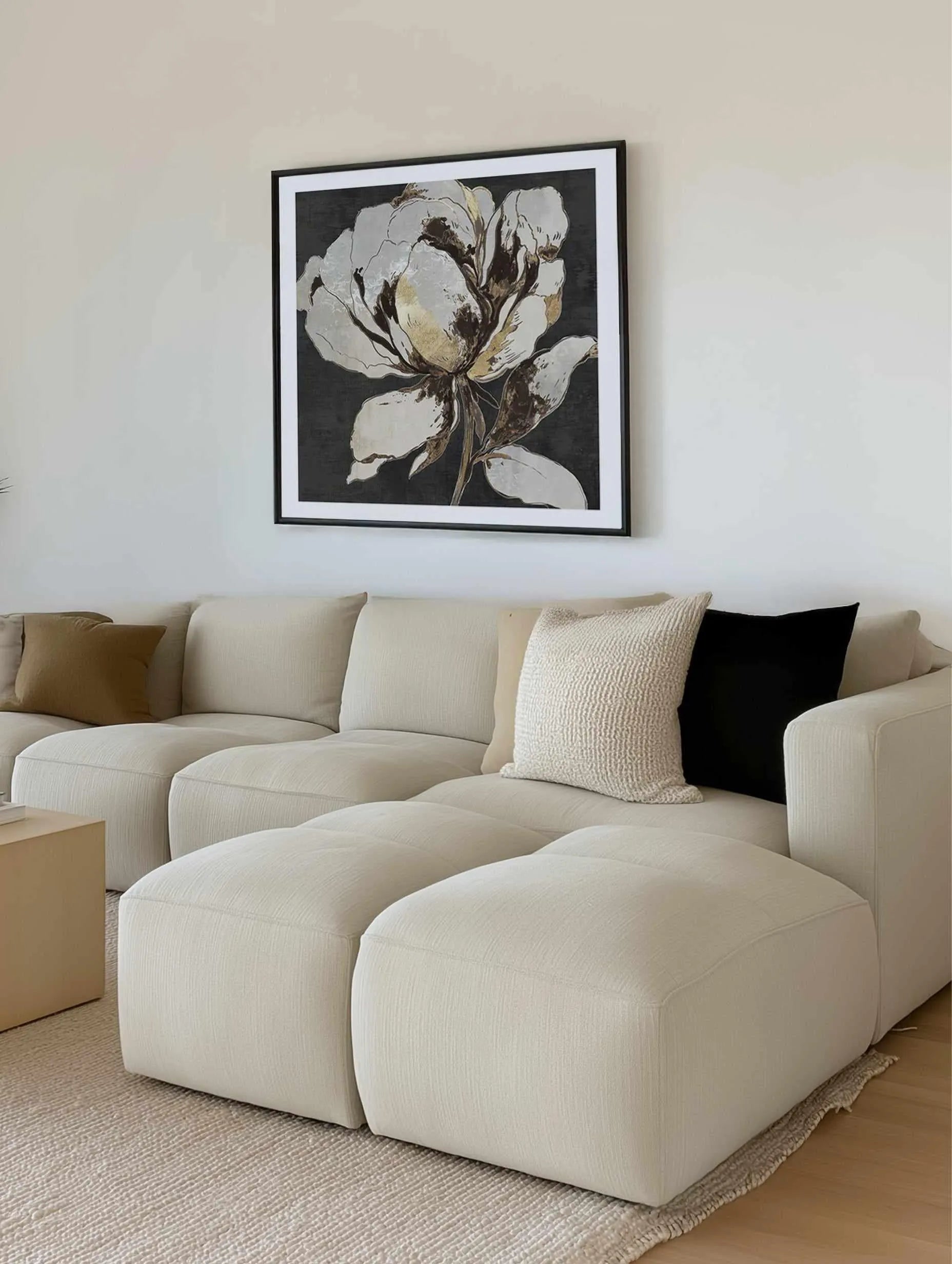 Golden Flower II Gold Version Art Print from Olive et Oriel where you can shop wallpaper and artworks online