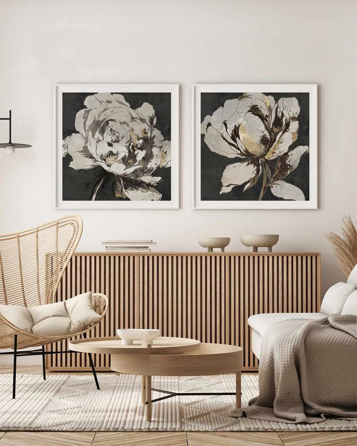 Golden Flower II Gold Version Art Print from Olive et Oriel where you can shop wallpaper and artworks online