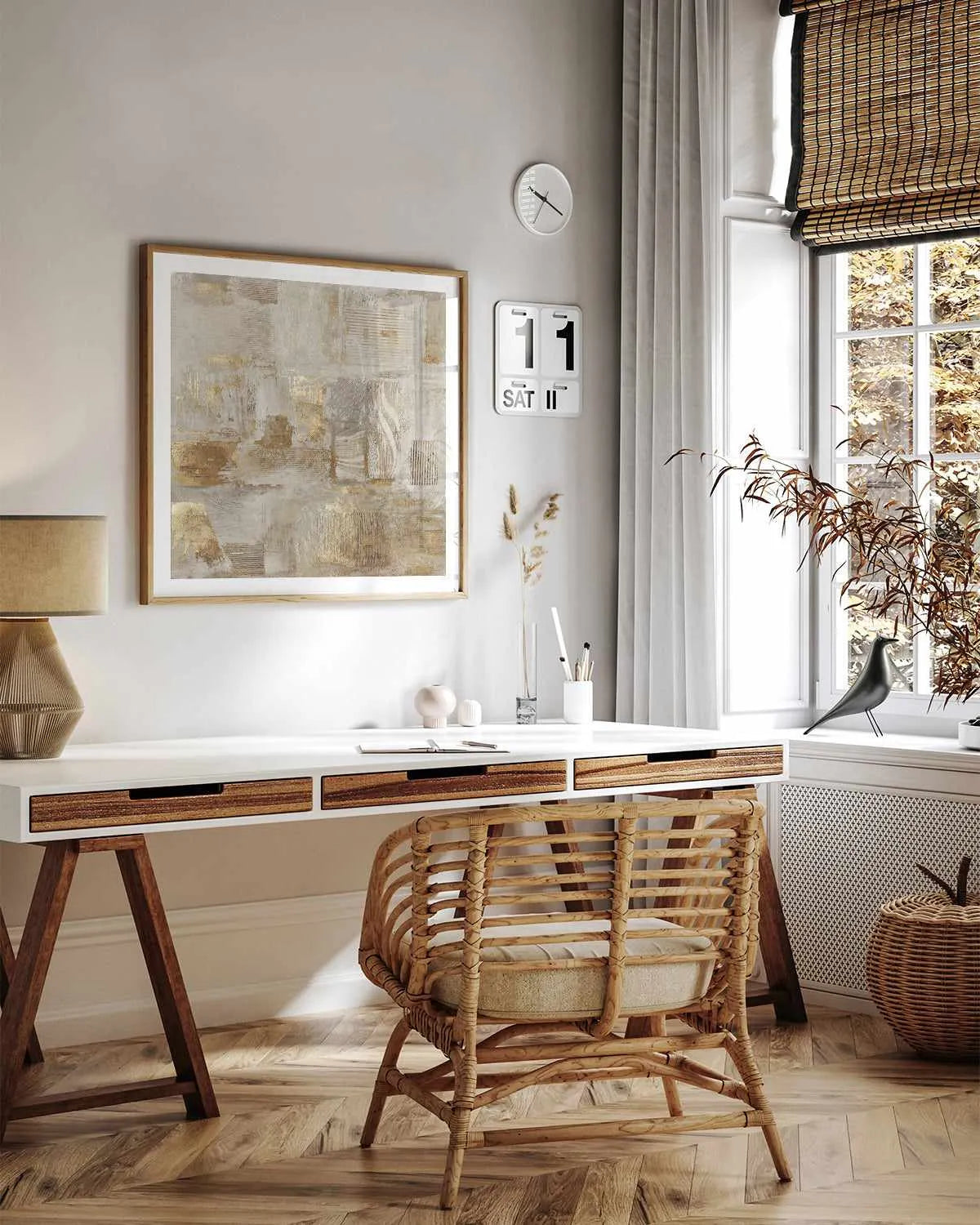 Golden Grid II Art Print from Olive et Oriel where you can shop wallpaper and artworks online