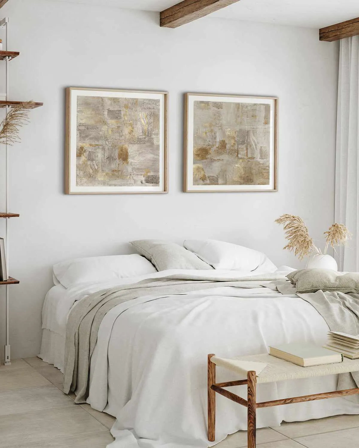 Golden Grid I Art Print from Olive et Oriel where you can shop wallpaper and artworks online