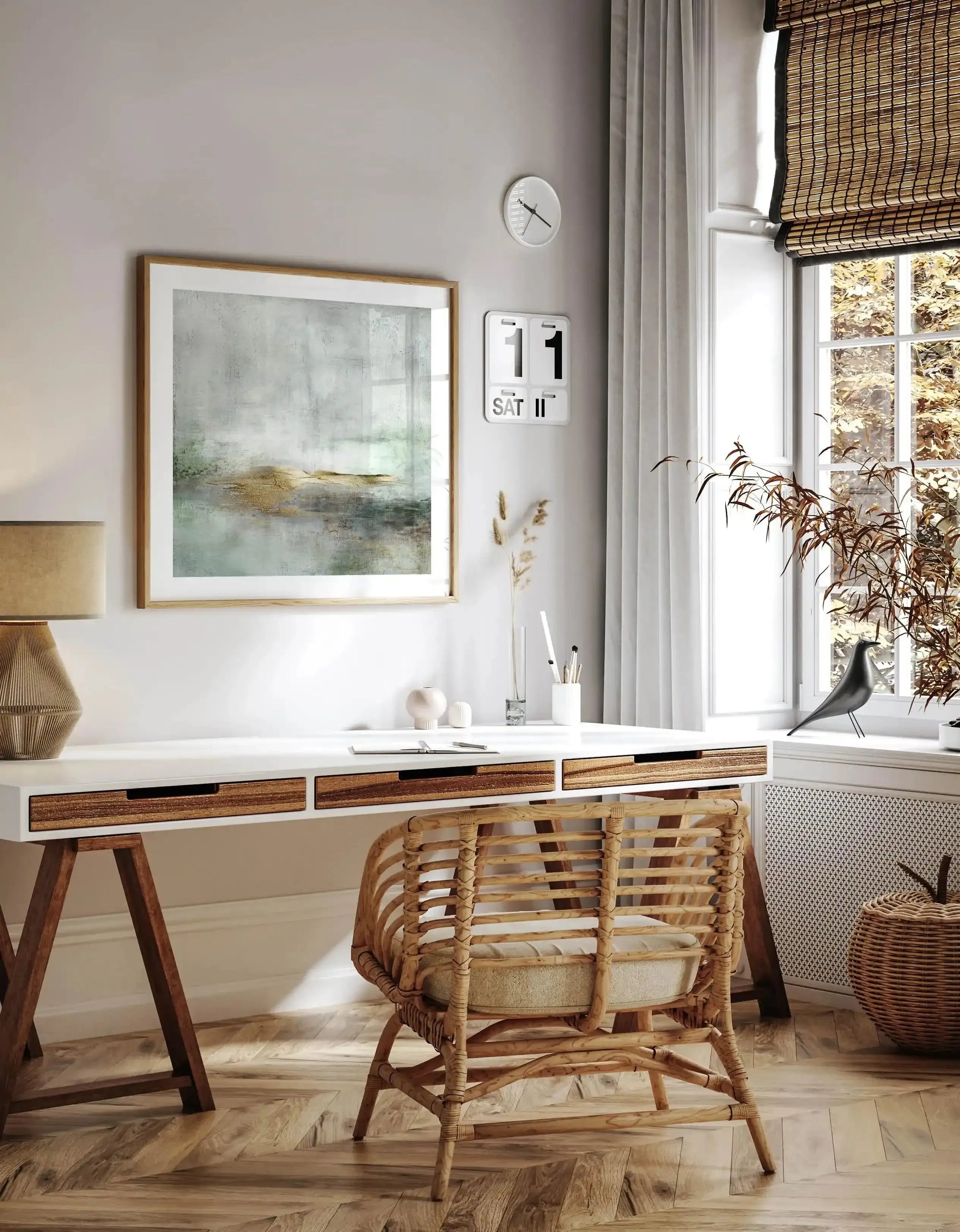 Golden Horizon by Dan Hobday SQ Art Print-PRINT-Olive et Oriel-Dan Hobday-Buy-Australian-Art-Prints-Online-with-Olive-et-Oriel-Your-Artwork-Specialists-Austrailia-Decorate-With-Coastal-Photo-Wall-Art-Prints-From-Our-Beach-House-Artwork-Collection-Fine-Poster-and-Framed-Artwork