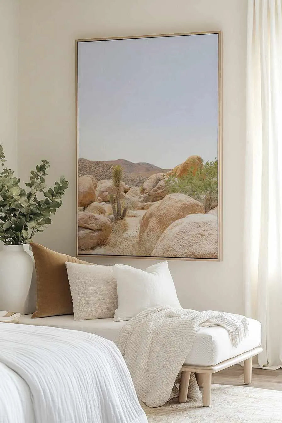 Golden Joshua Tree | Framed Canvas Art Print from Olive et Oriel where you can shop wallpaper and artworks online