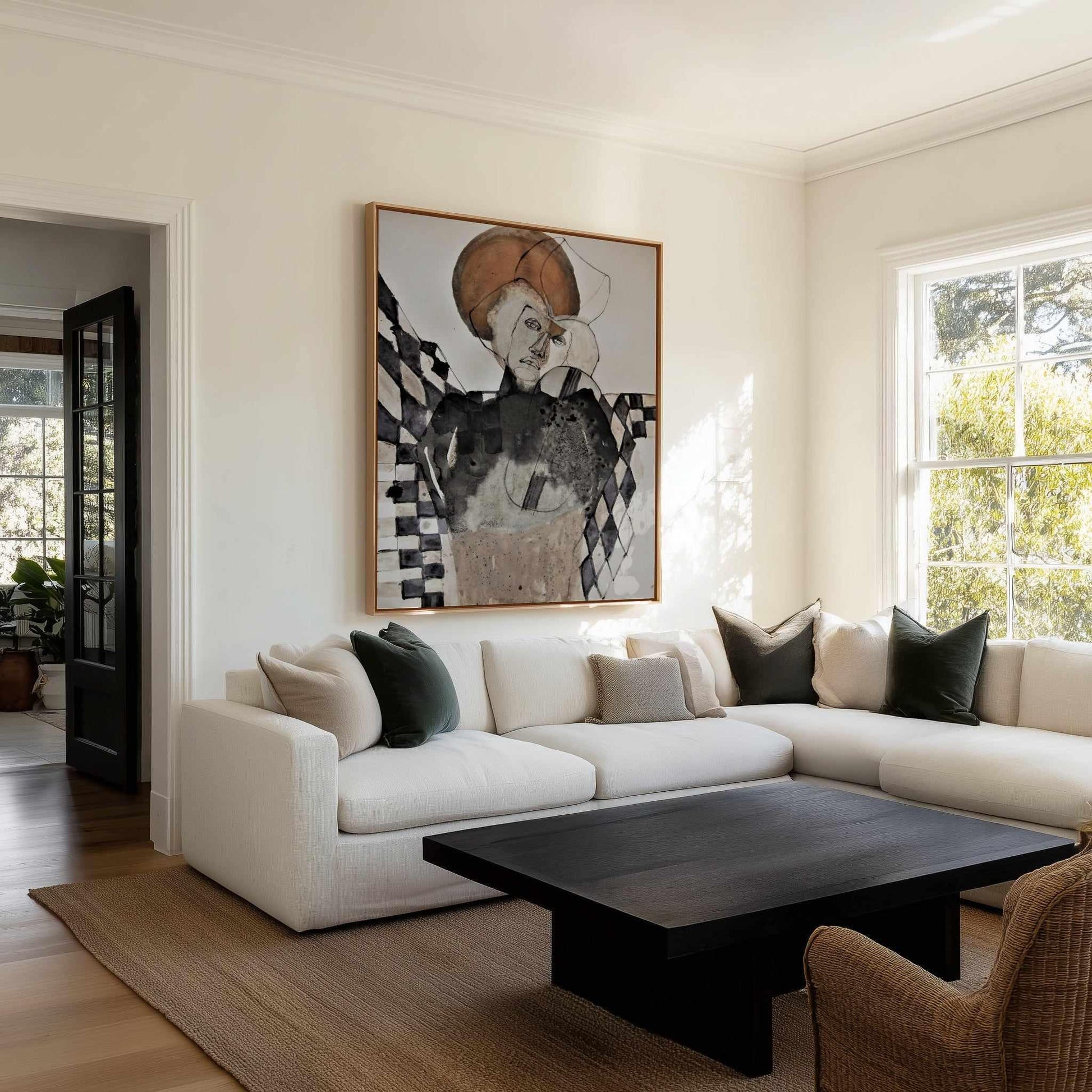 Golden Moon by Doris Schmitz | Framed Canvas Art Print from Olive et Oriel where you can shop wallpaper and artworks online