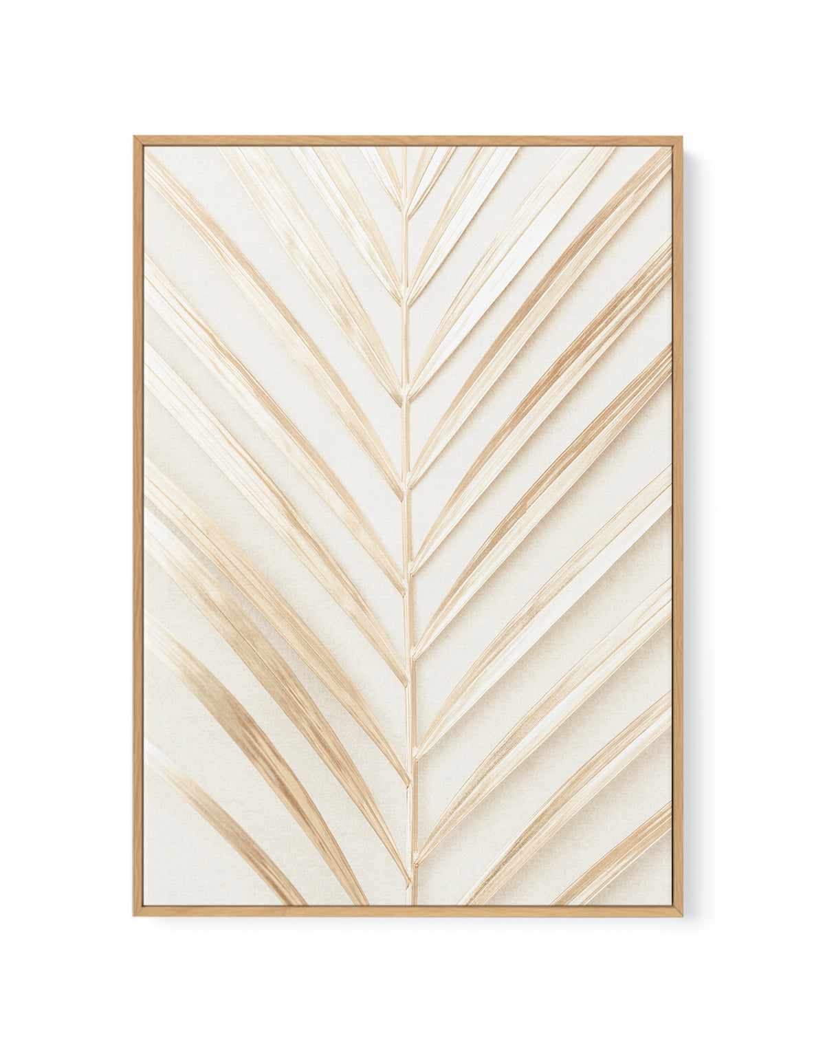 Golden Palm Leaf By Studio III | Framed Canvas Art Print