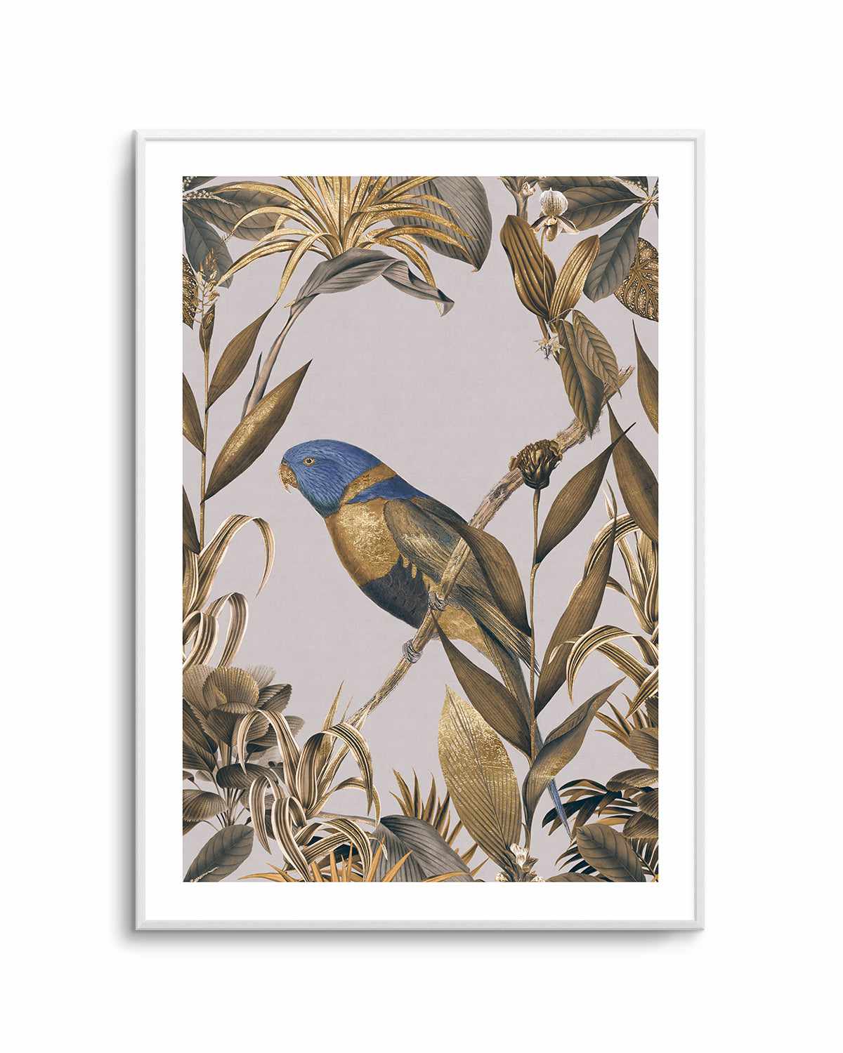 Golden Parakeet Paradise Art Print