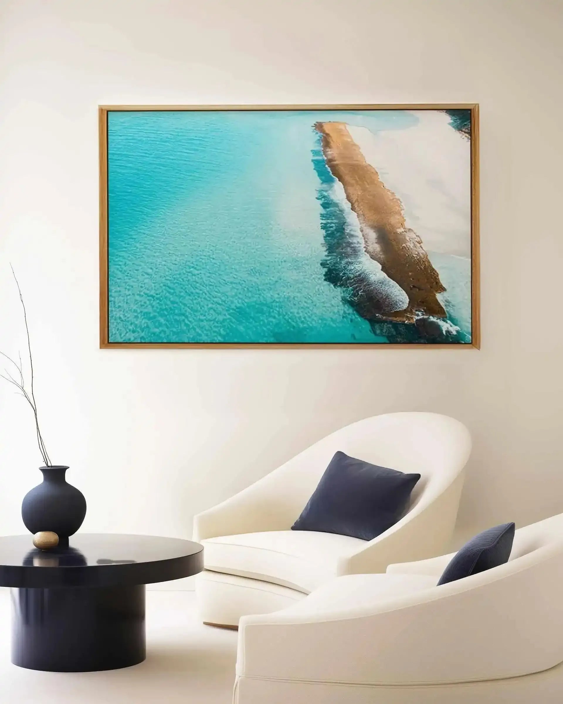 Golden Rough Esperance | Aerial Photo Wall Framed Canvas Art Print from Olive et Oriel where you can shop wallpaper and artworks online