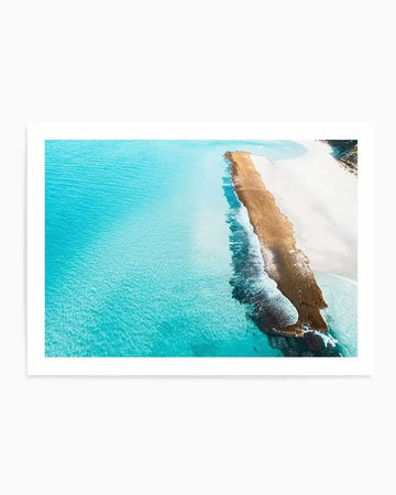 Golden Reef, Esperance | Aerial Photo Wall Art Print aqua blue coastal art print