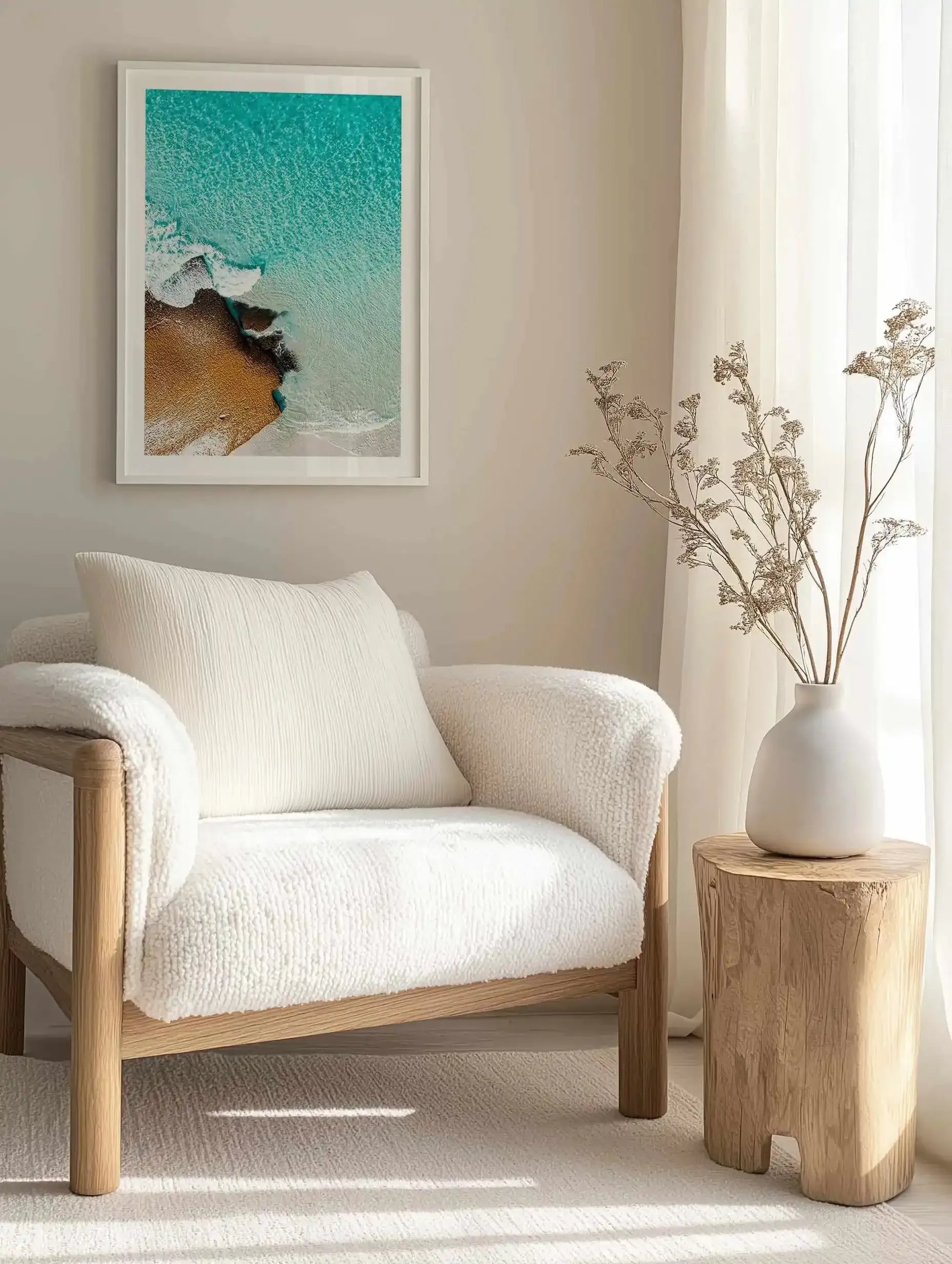 Golden Slice Wests Beach | Aerial Photo Wall Art Print from Olive et Oriel where you can shop wallpaper and artworks online