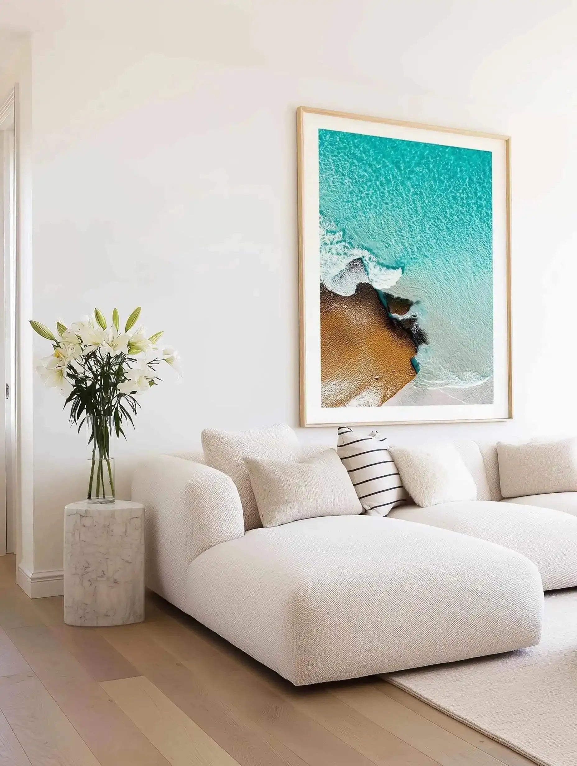 Golden Slice Wests Beach | Aerial Photo Wall Art Print from Olive et Oriel where you can shop wallpaper and artworks online