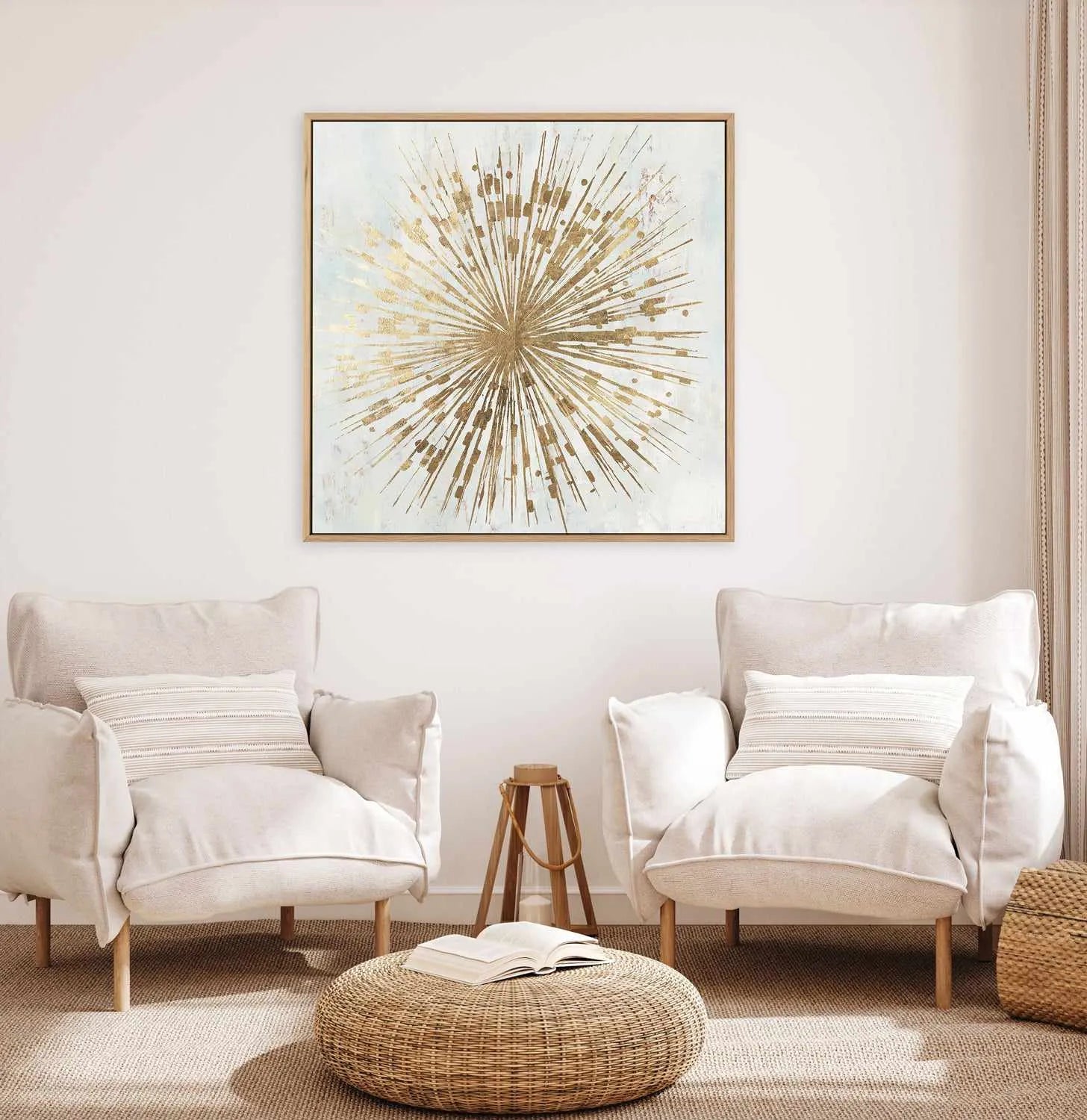 Golden Star | Framed Canvas Art Print from Olive et Oriel where you can shop wallpaper and artworks online