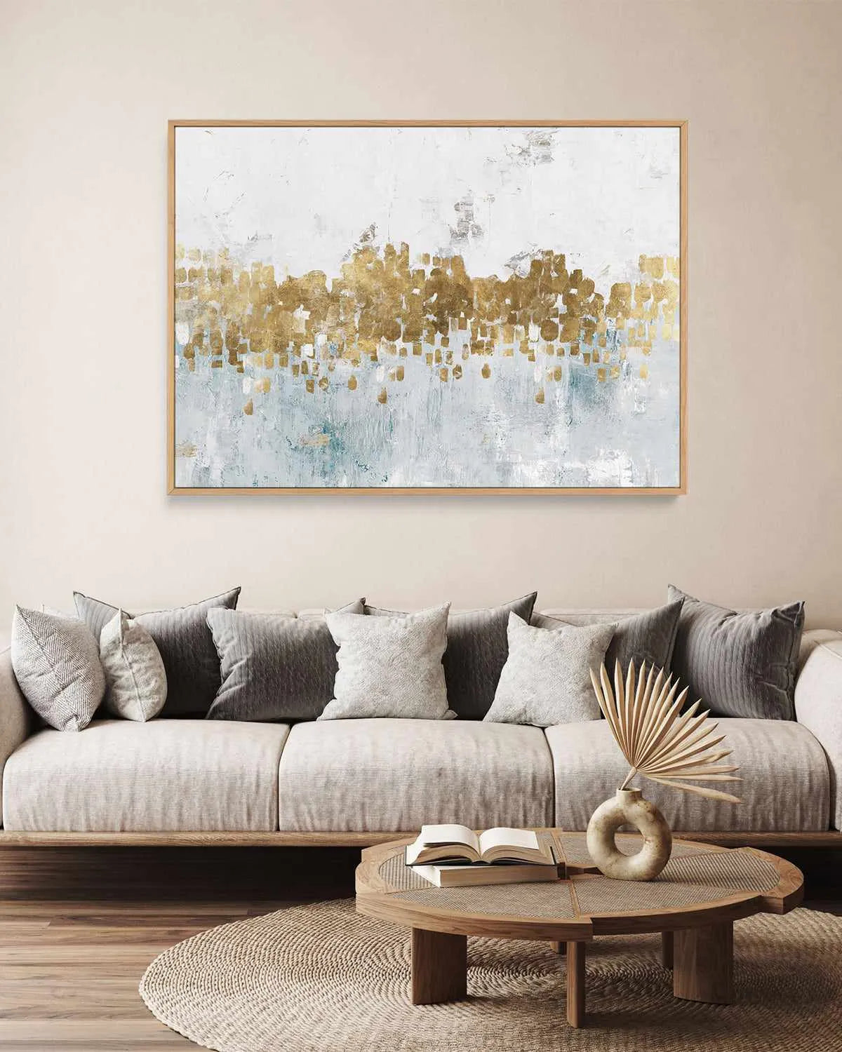 Golden Starlight | Framed Canvas Art Print from Olive et Oriel where you can shop wallpaper and artworks online
