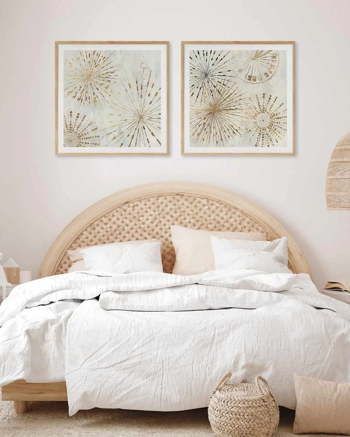 Golden Stars I Art Print from Olive et Oriel where you can shop wallpaper and artworks online