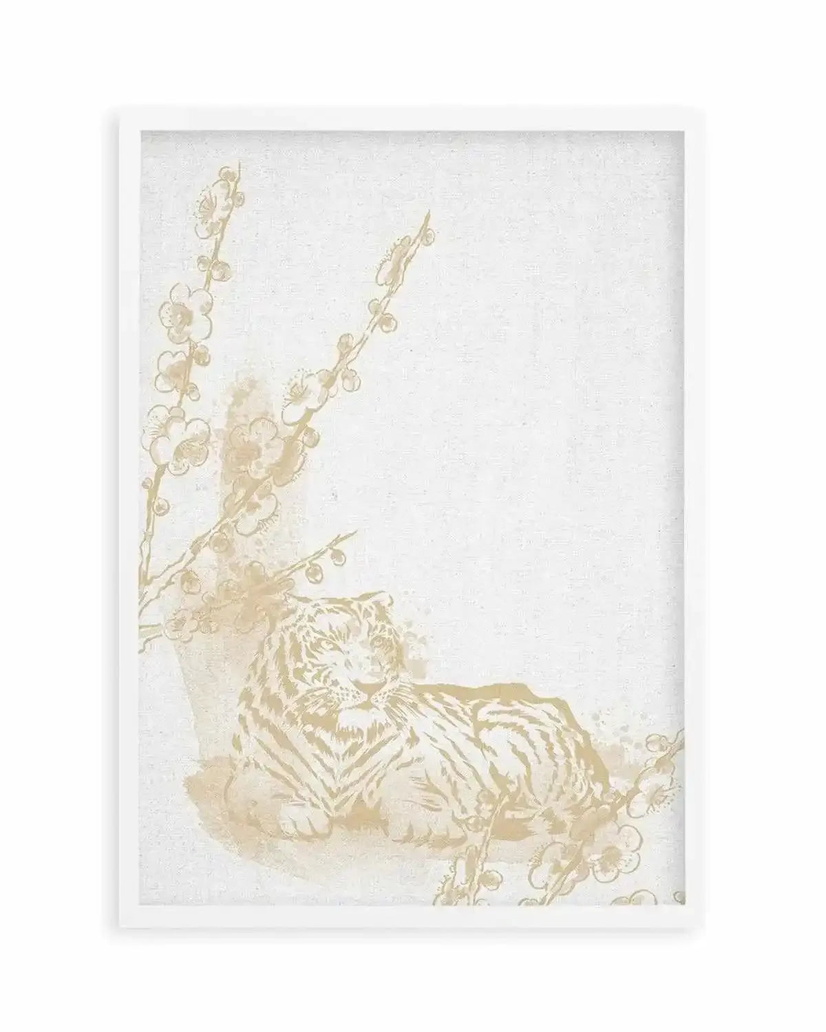 Golden Tiger II Art Print from Olive et Oriel where you can shop wallpaper and artworks online