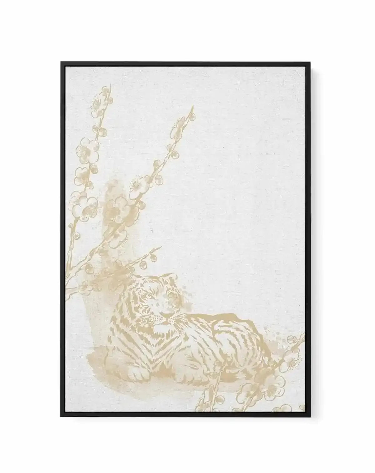 Golden Tiger II | Framed Canvas Art Print from Olive et Oriel where you can shop wallpaper and artworks online
