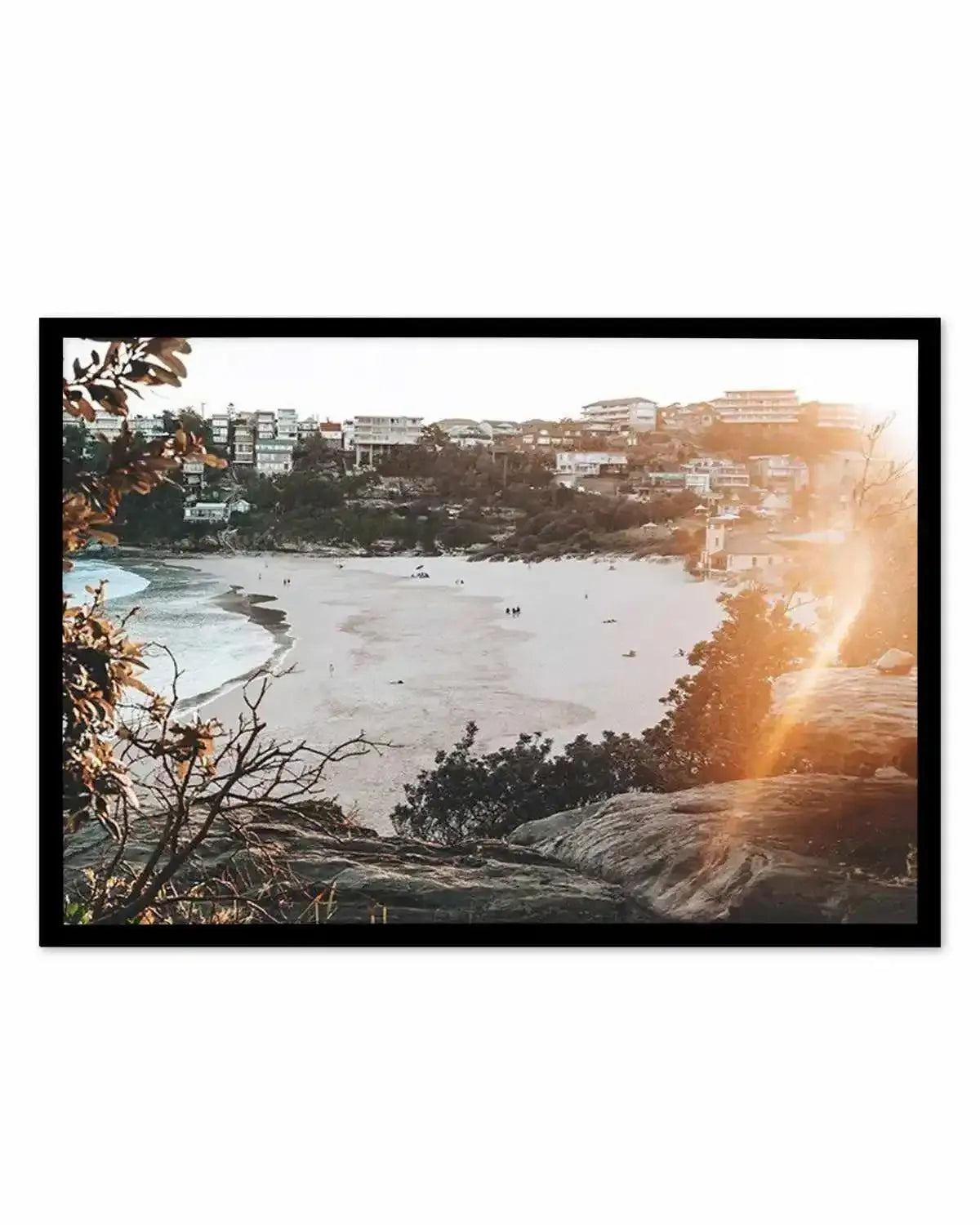 Golden Times | Freshwater Beach Art Print from Olive et Oriel where you can shop wallpaper and artworks online