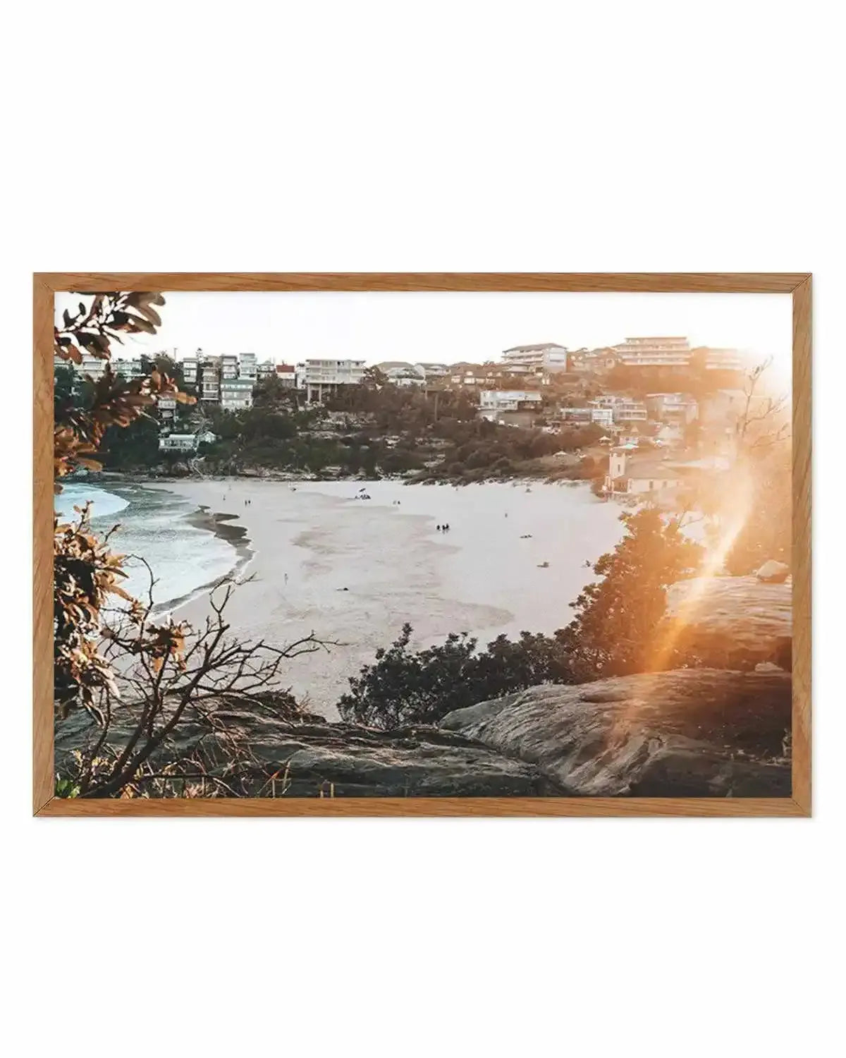 Golden Times | Freshwater Beach Art Print from Olive et Oriel where you can shop wallpaper and artworks online