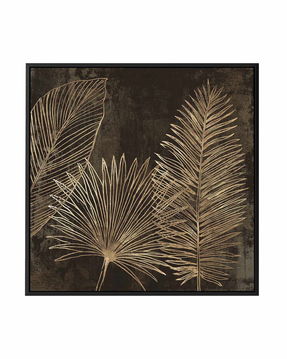 Golden Tropics I | Framed Canvas Art Print