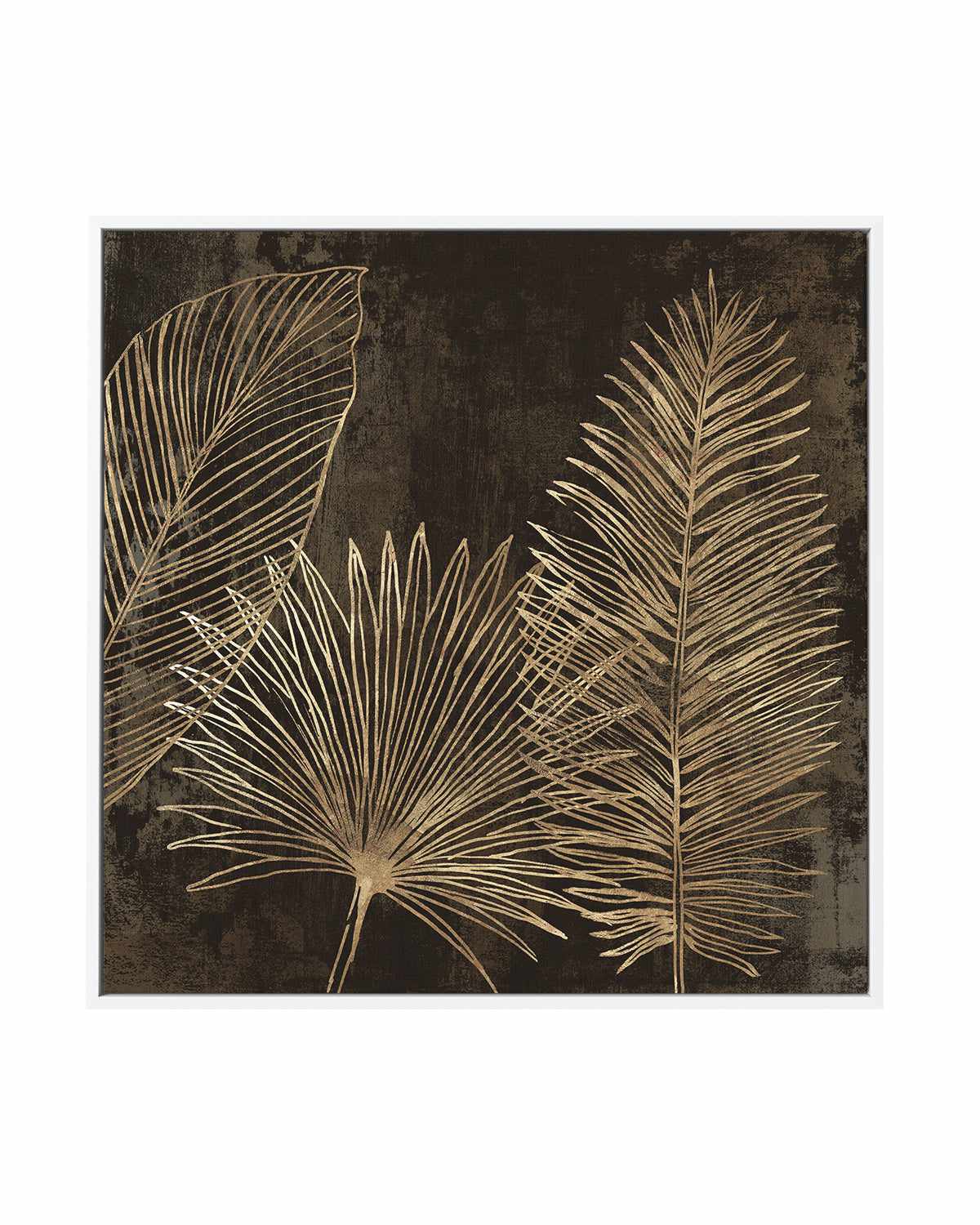 Golden Tropics I | Framed Canvas Art Print