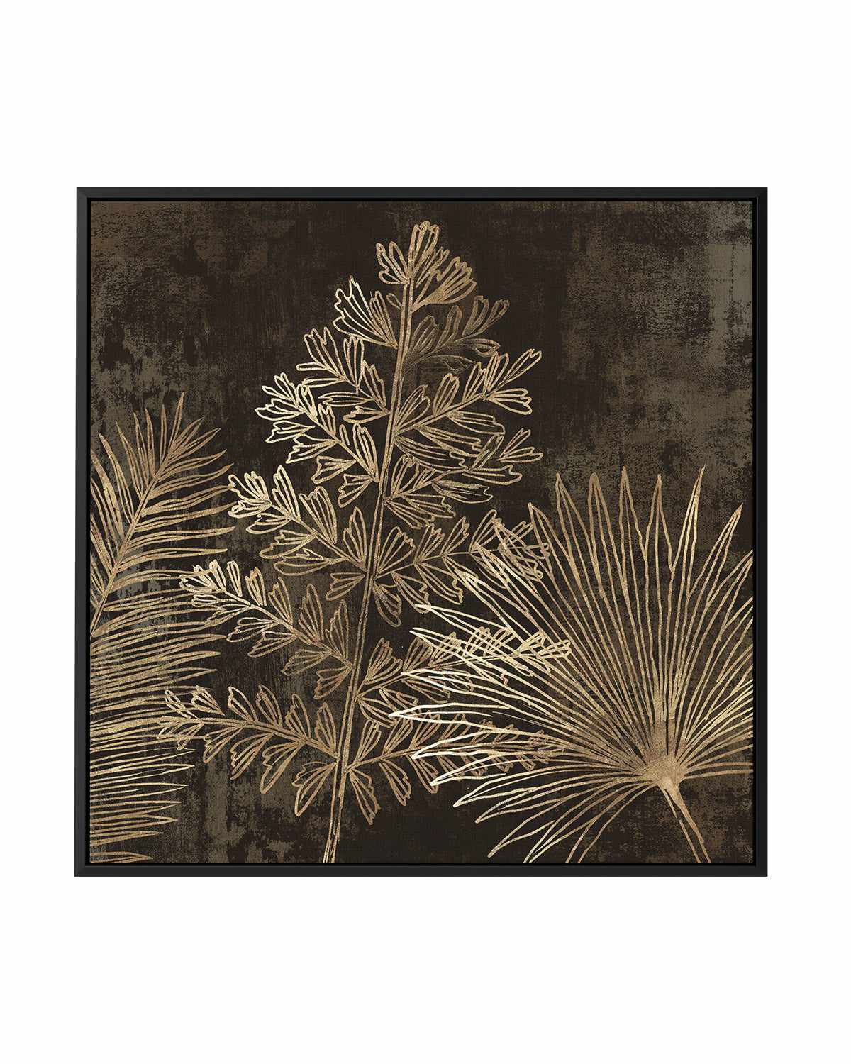 Golden Tropics II | Framed Canvas Art Print