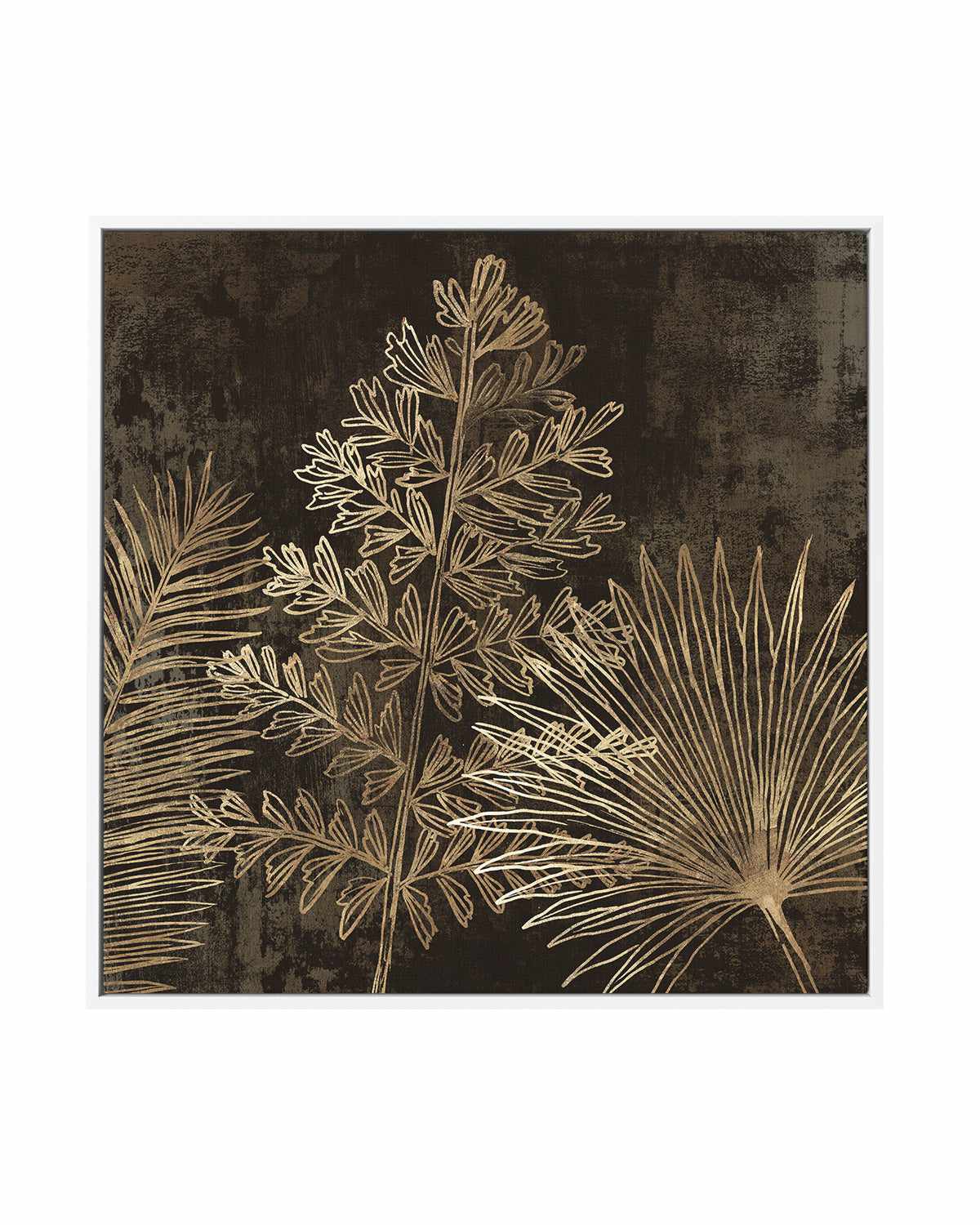 Golden Tropics II | Framed Canvas Art Print