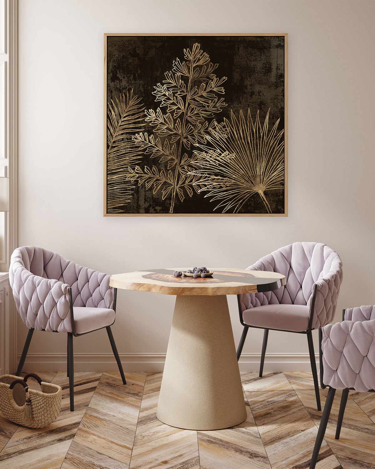 Golden Tropics II | Framed Canvas Art Print