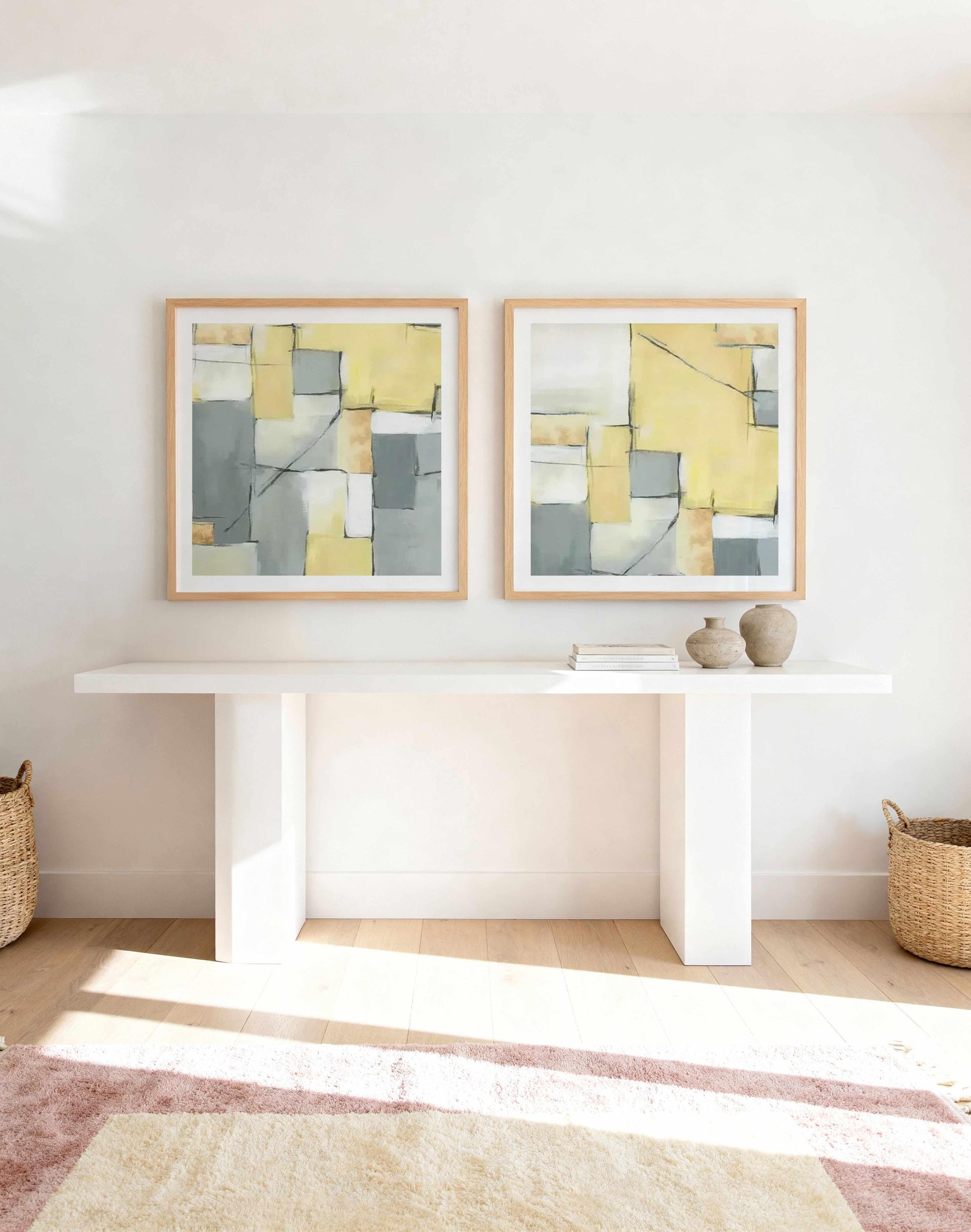 Golden Abstract I & II Art Print Set of 2 | Matching Wall Art from Olive et Oriel where you can shop wallpaper and artworks online