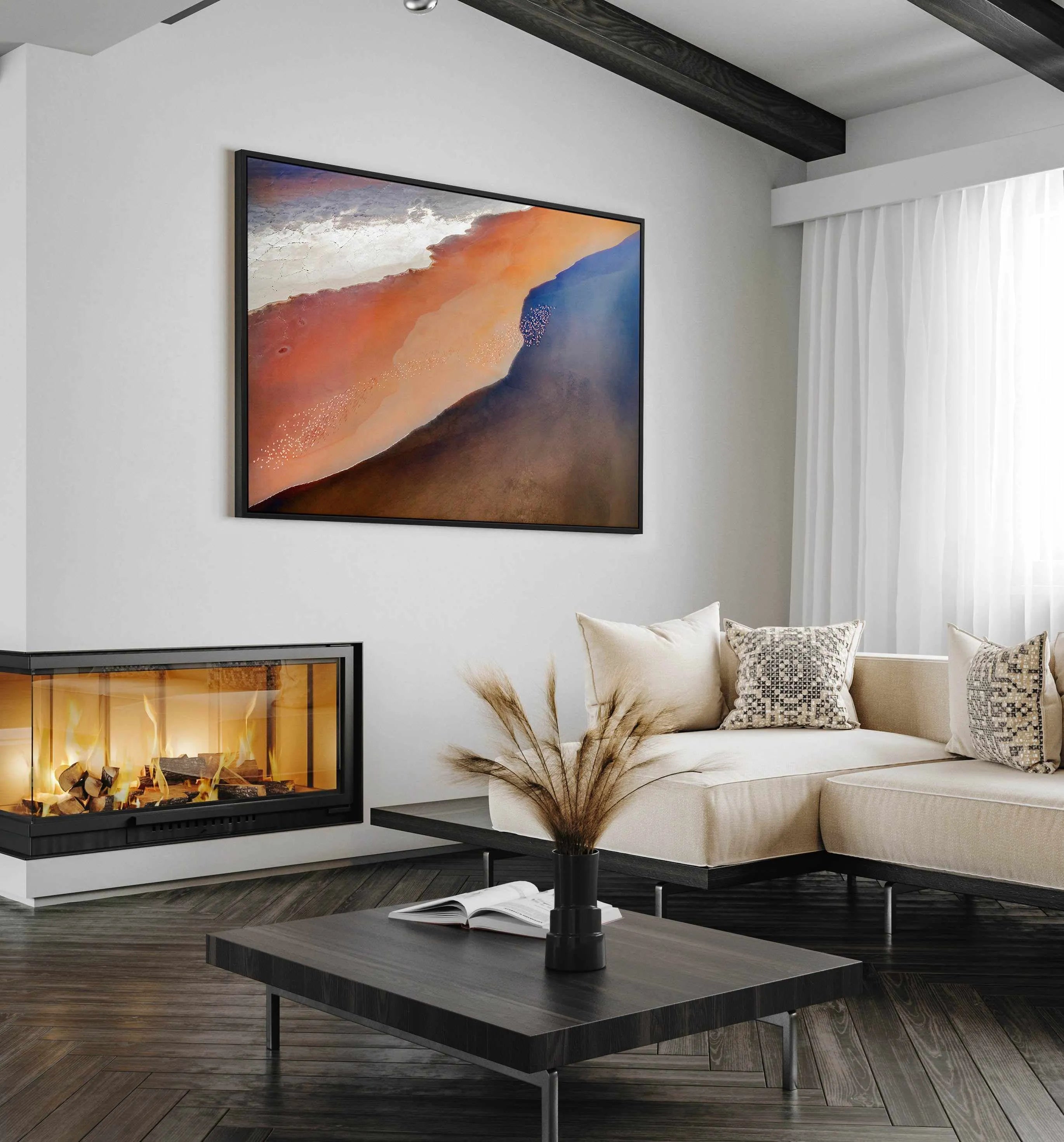 Golden Lake by Phillip Chang | Framed Canvas Art Print from Olive et Oriel where you can shop wallpaper and artworks online