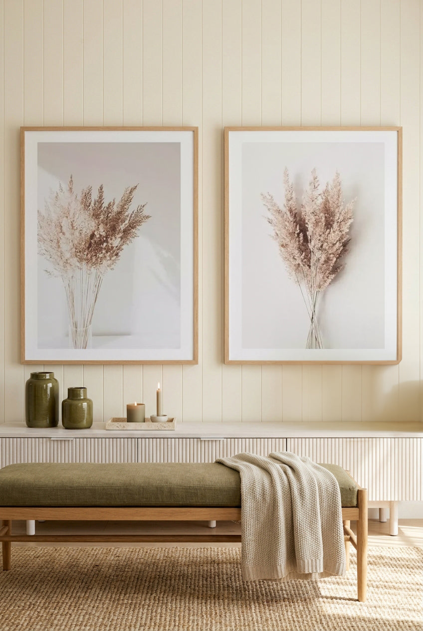 Golden Morning Light & Bundled Beauty Art Print Set of 2 | Matching Wall Art