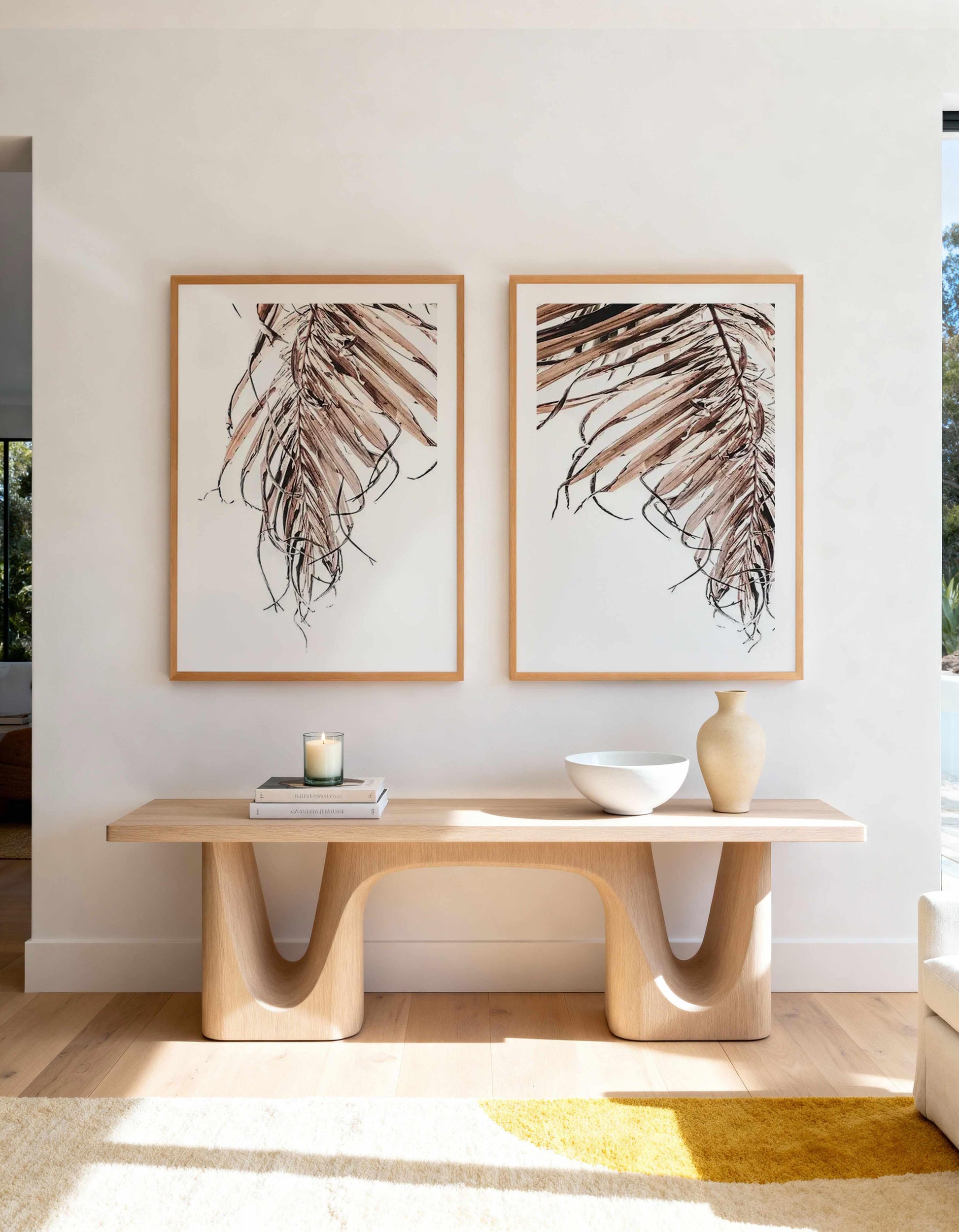 Golden Palm I & II Art Print Set of 2 | Matching Wall Art from Olive et Oriel where you can shop wallpaper and artworks online