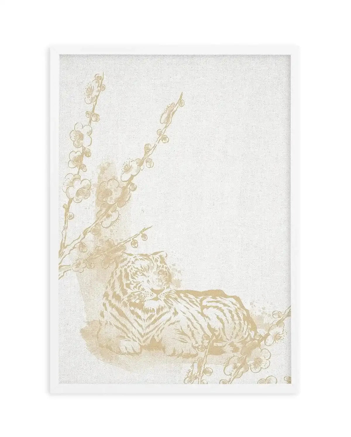 Golden Tiger II Art Print-PRINT-Olive et Oriel-Olive et Oriel-Buy-Australian-Art-Prints-Online-with-Olive-et-Oriel-Your-Artwork-Specialists-Austrailia-Decorate-With-Coastal-Photo-Wall-Art-Prints-From-Our-Beach-House-Artwork-Collection-Fine-Poster-and-Framed-Artwork