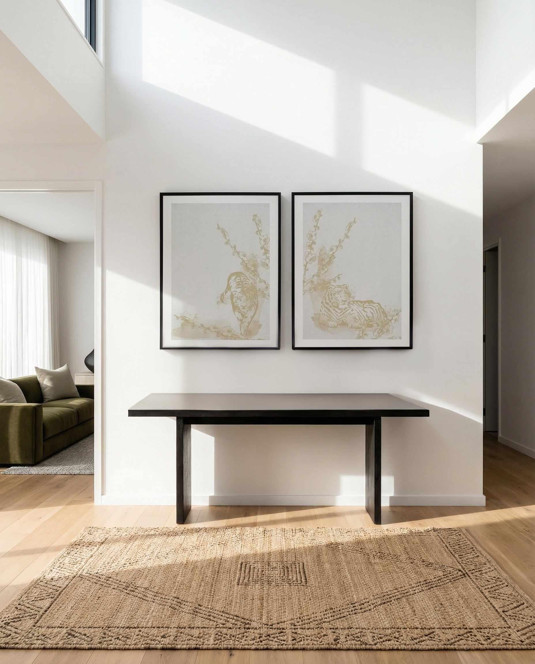 Golden Tiger I & II Art Print Set of 2 | Matching Wall Art from Olive et Oriel where you can shop wallpaper and artworks online