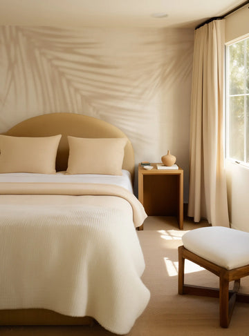 Golden Hour Mykonos Wallpaper from Olive et Oriel where you can shop wallpaper and artworks online