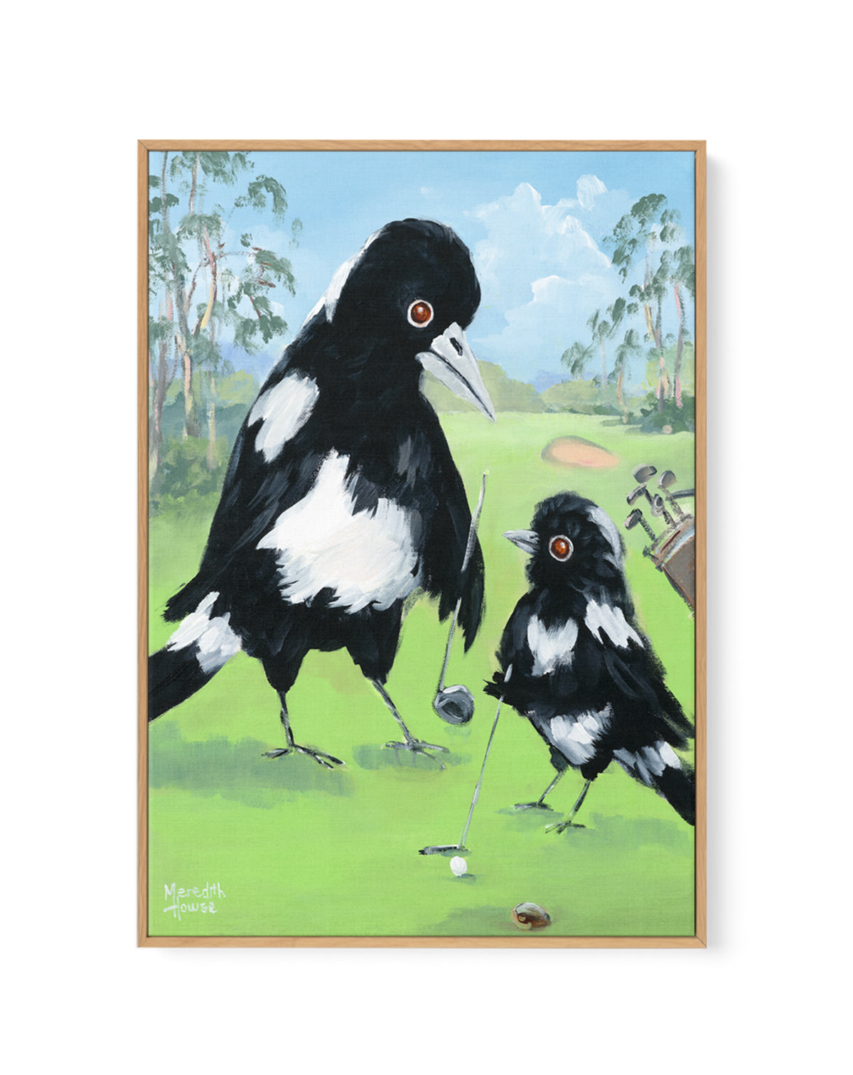 Golf with Dad by Meredith Howse | Framed Canvas Art Print