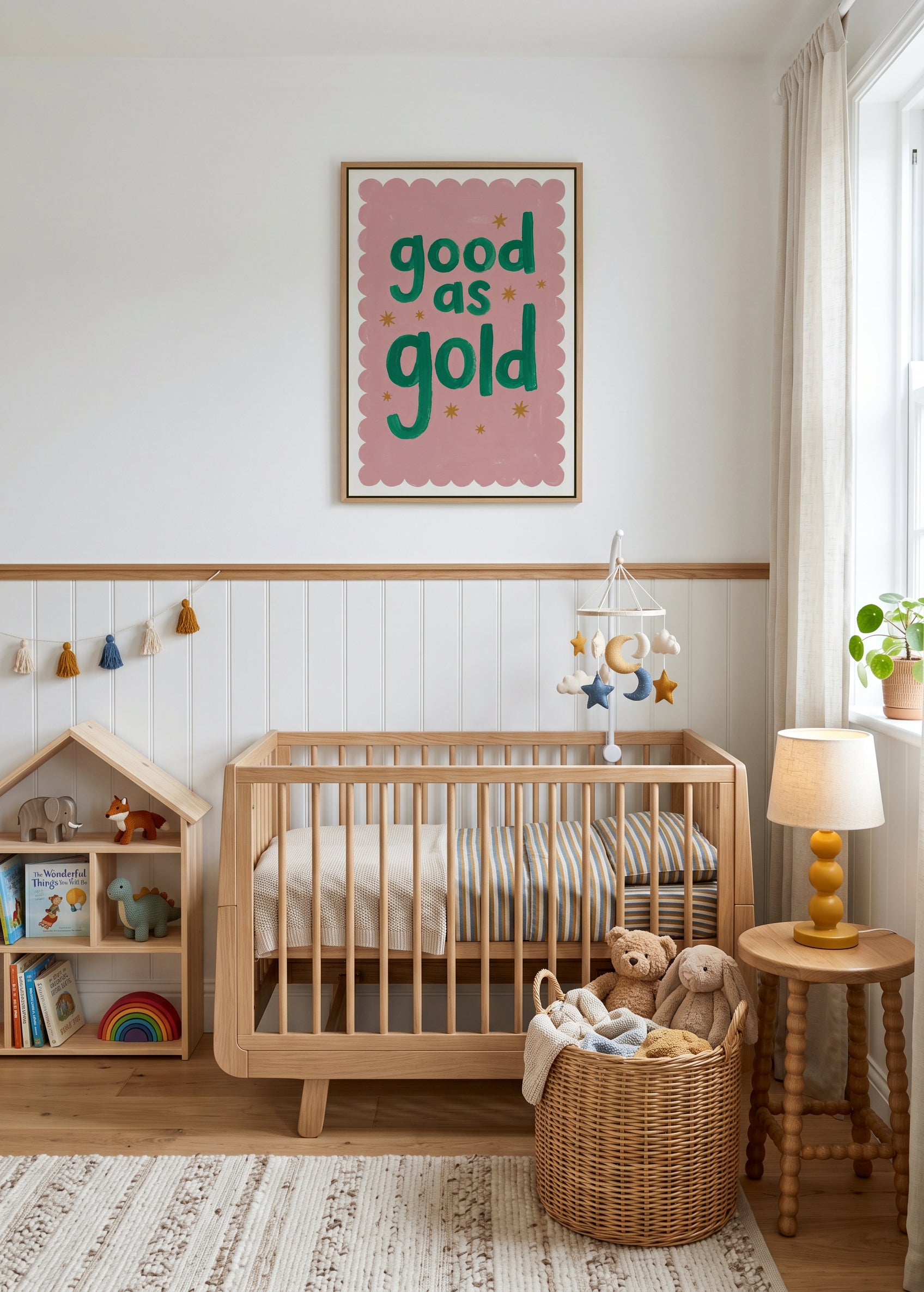 Good As Gold I | Framed Canvas Art Print