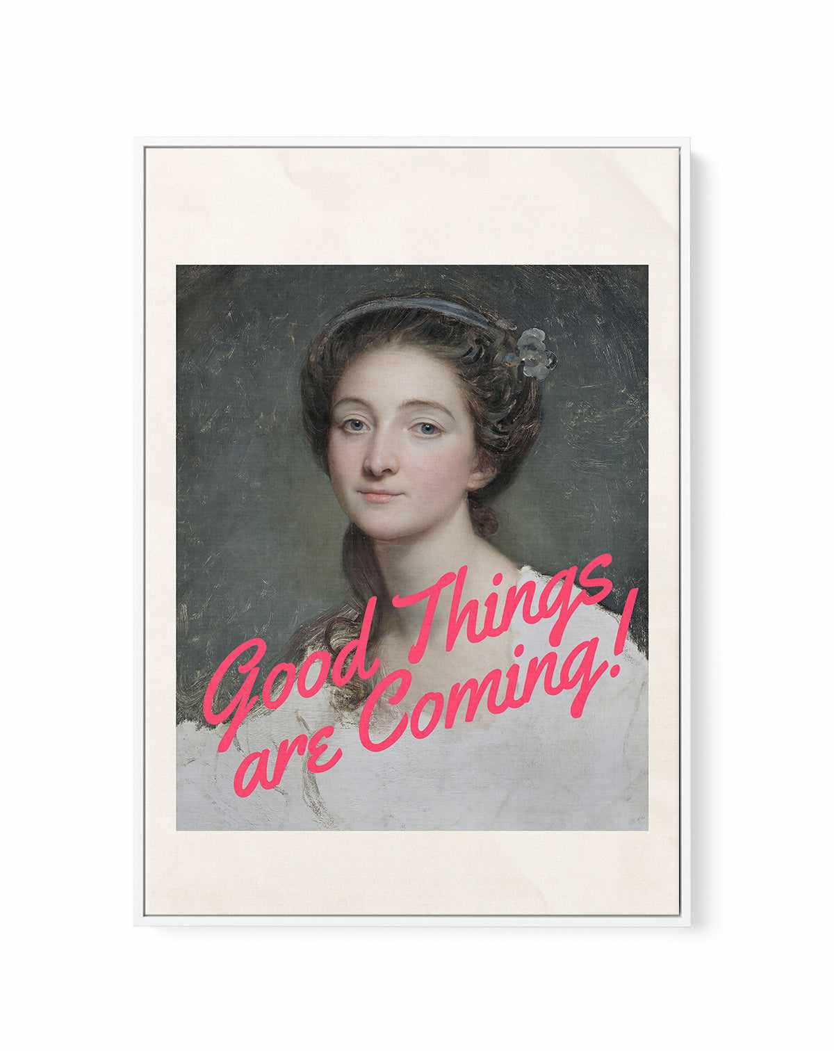 Good Things Are Coming! | Framed Canvas Art Print from Olive et Oriel where you can shop wallpaper and artworks online