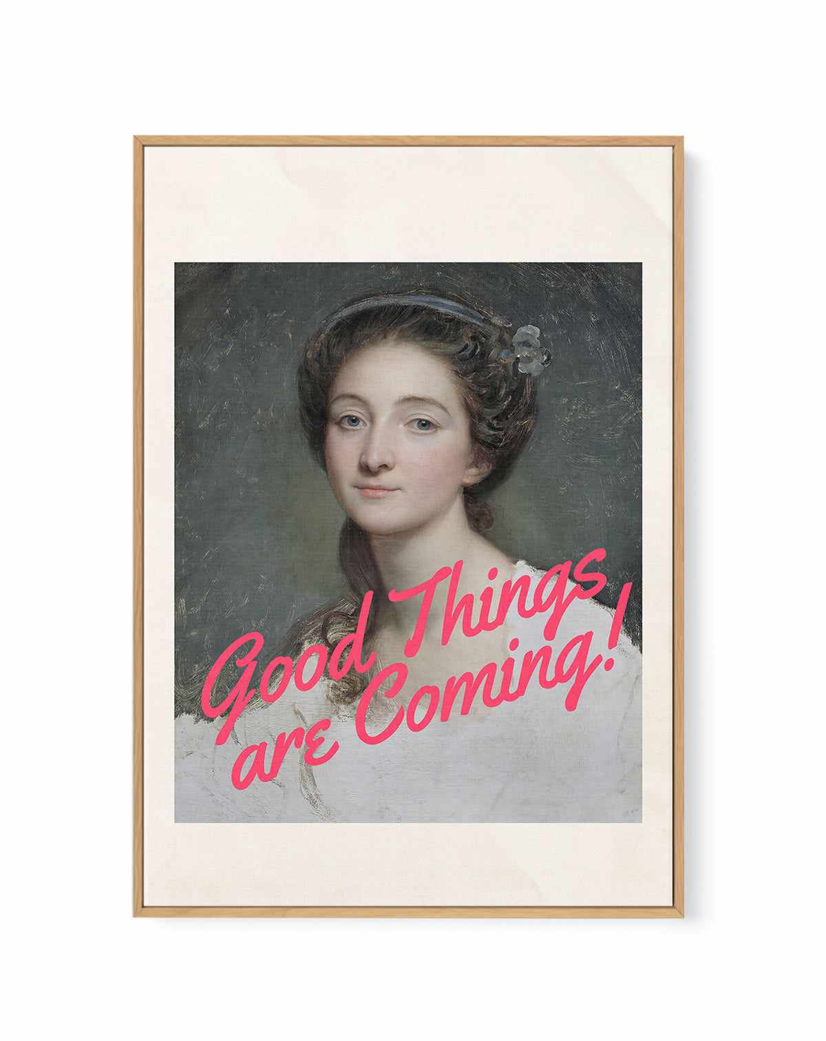 Good Things Are Coming! | Framed Canvas Art Print from Olive et Oriel where you can shop wallpaper and artworks online