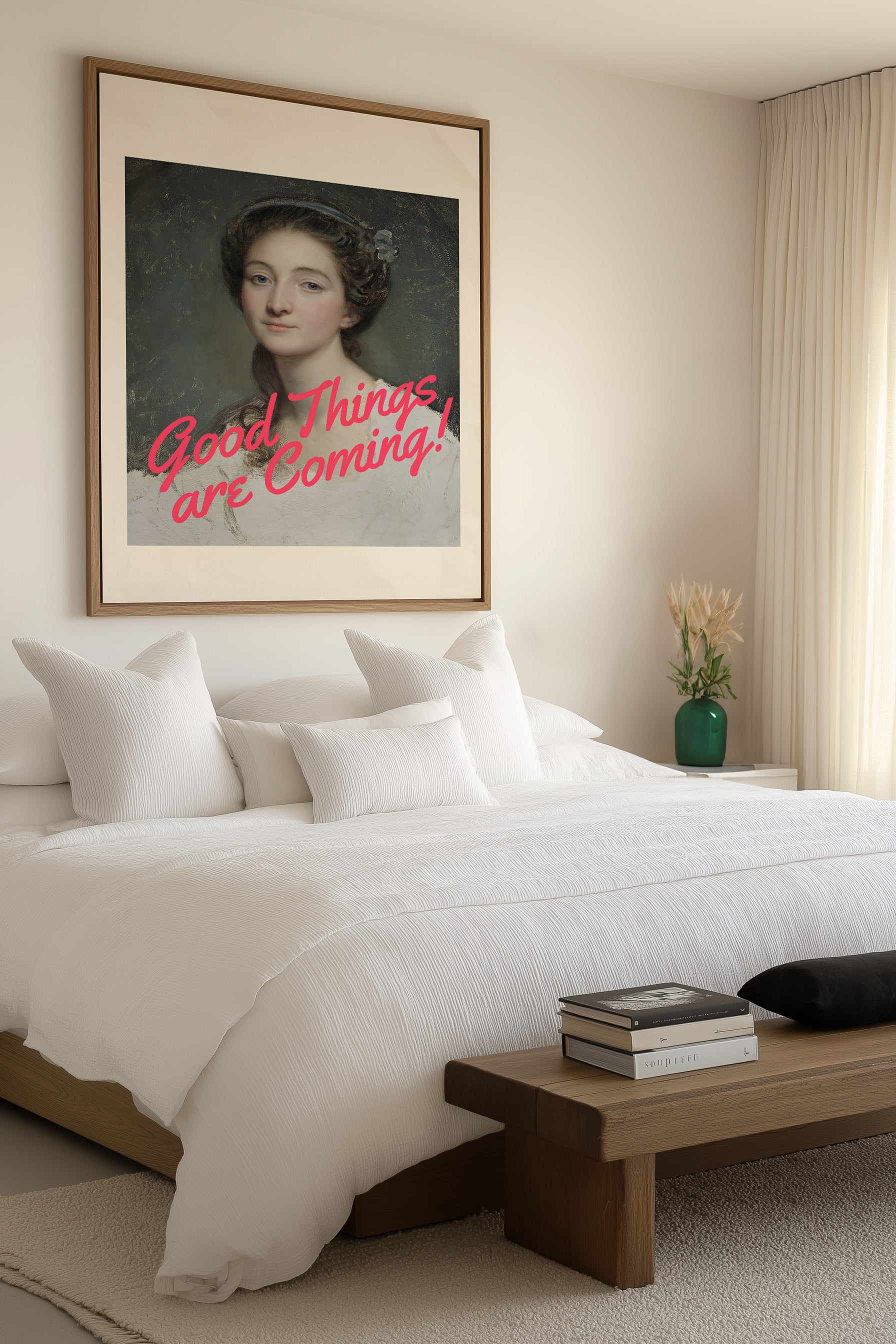 Good Things Are Coming! | Framed Canvas Art Print from Olive et Oriel where you can shop wallpaper and artworks online