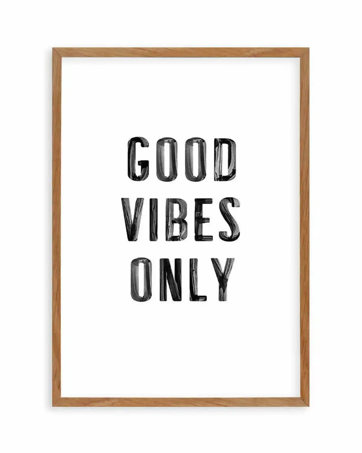 Good Vibes Only | Black Art Print from Olive et Oriel where you can shop wallpaper and artworks online
