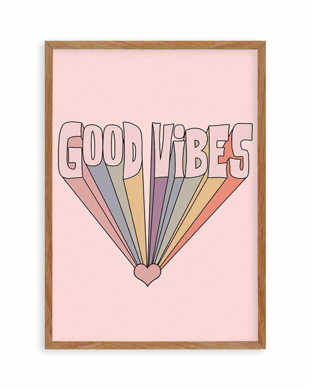 Good Vibes Retro Art Print